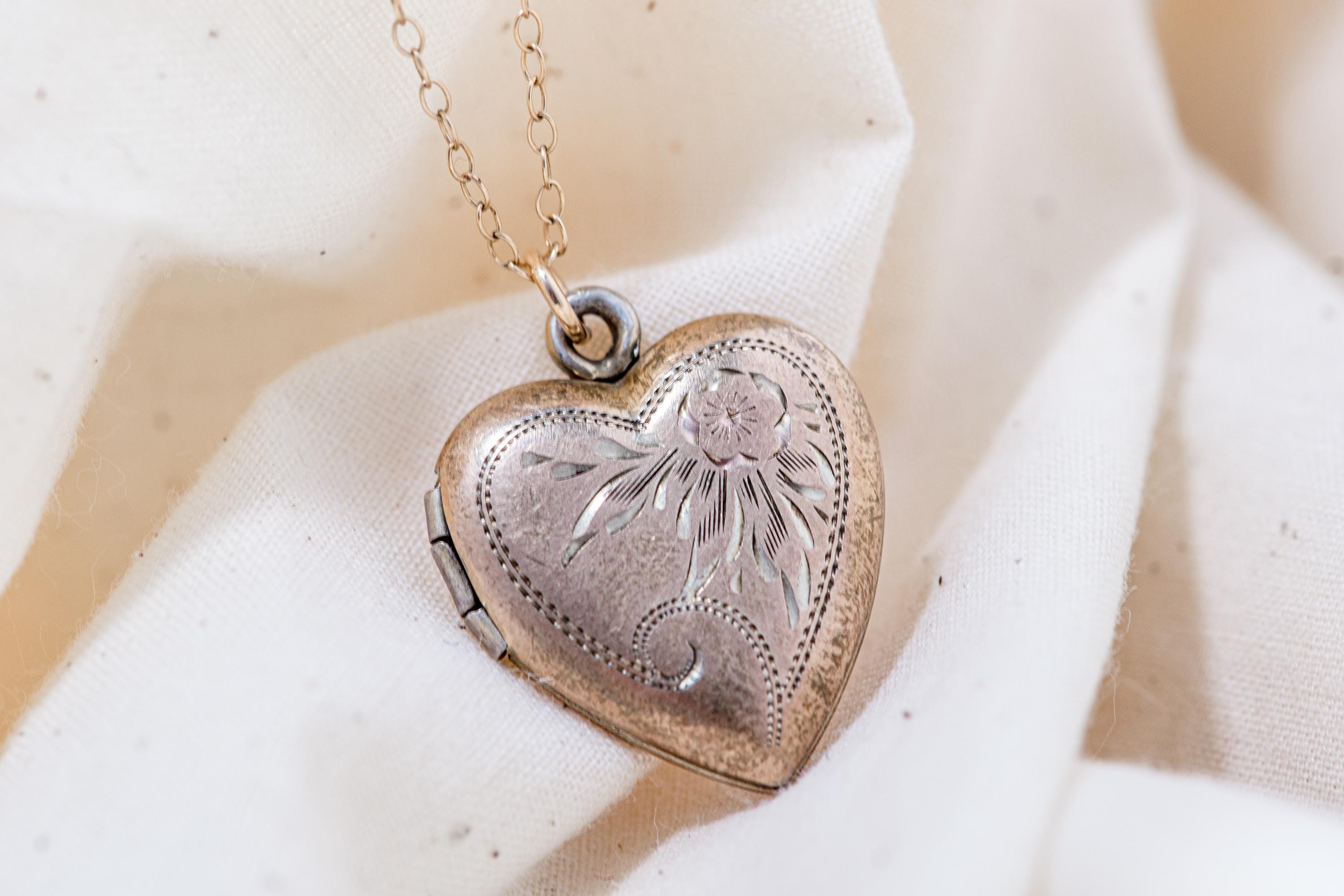 Vintage Gold Fill Heart Locket Necklace