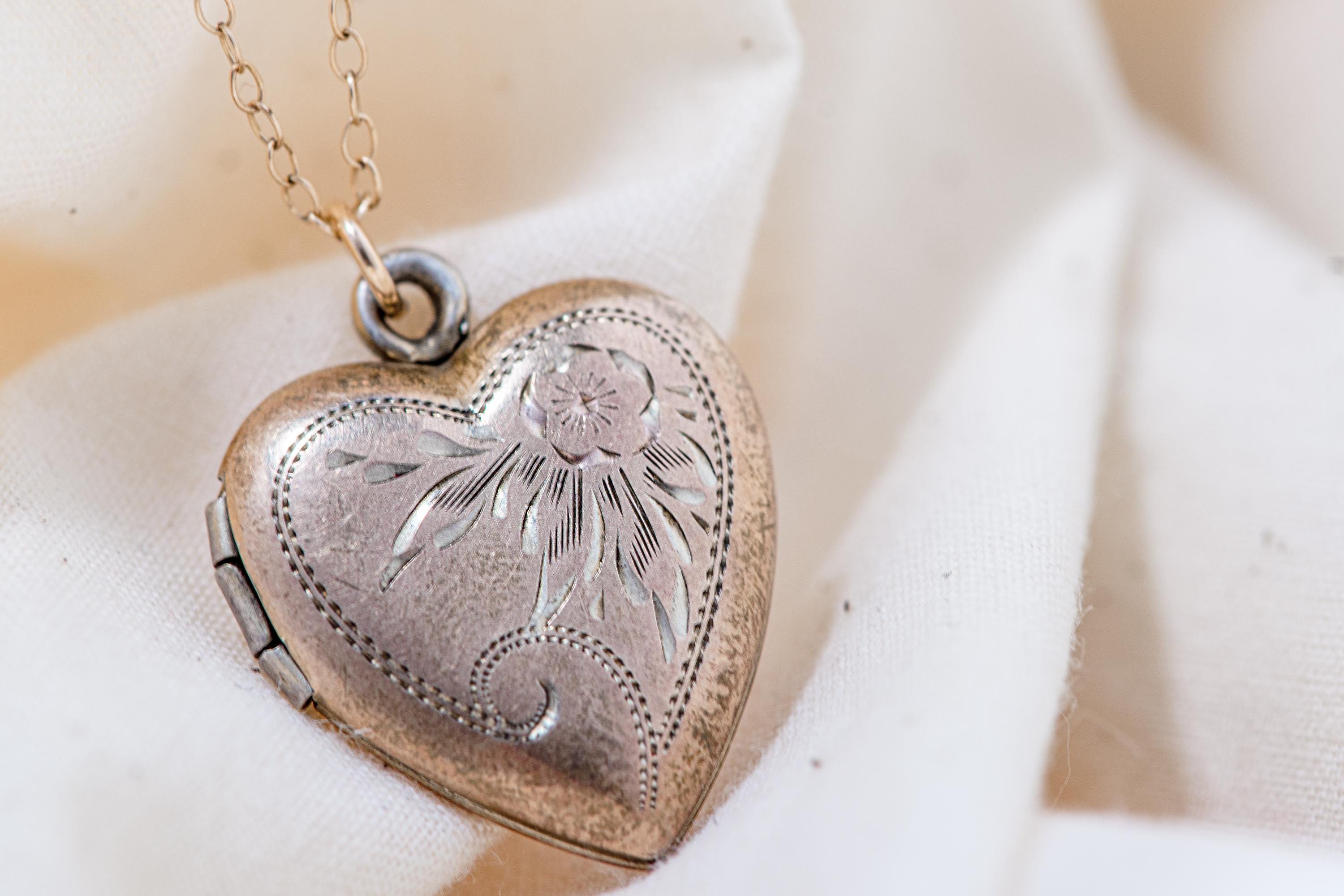 Vintage Gold Fill Heart Locket Necklace