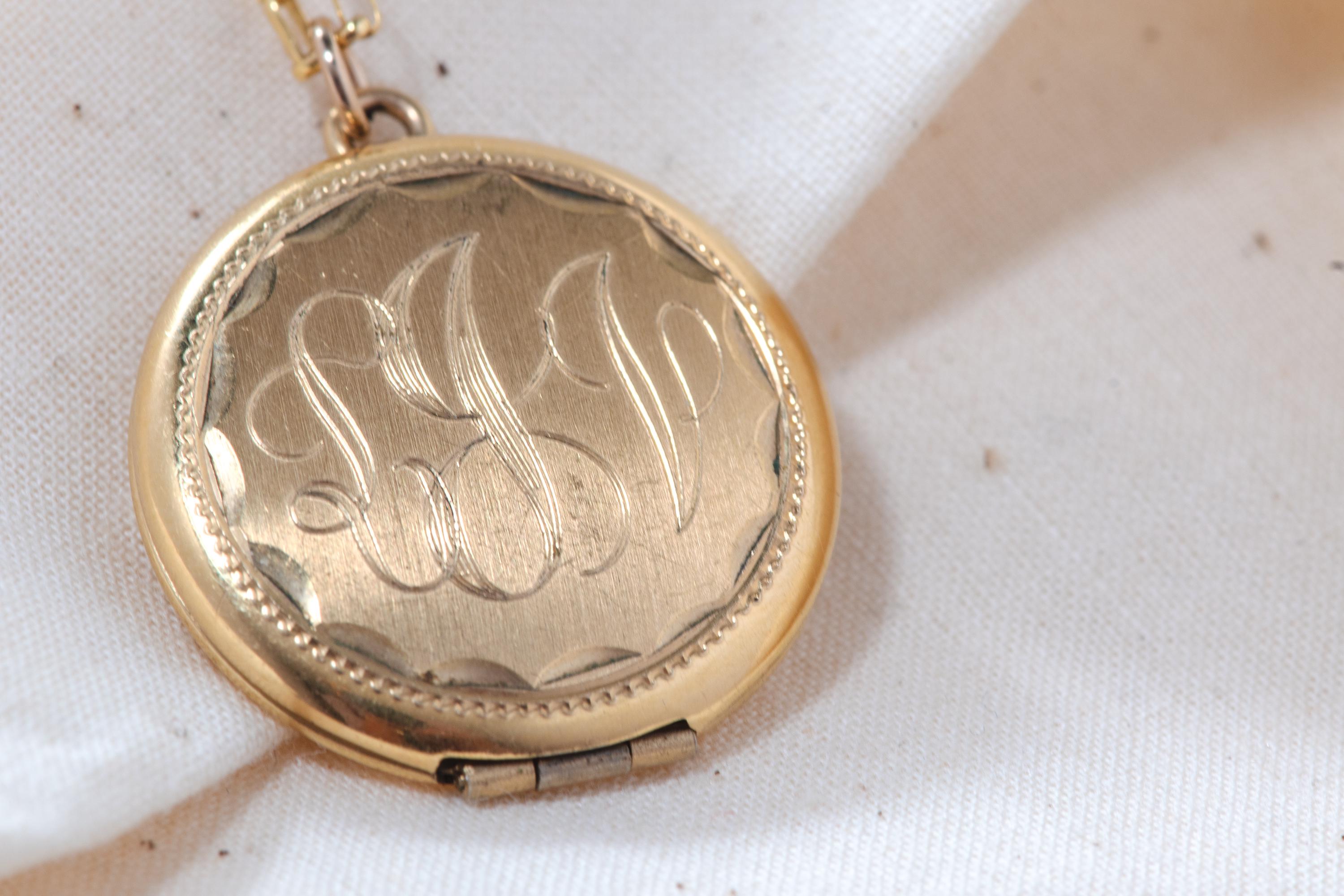 Vintage Monogram Locket