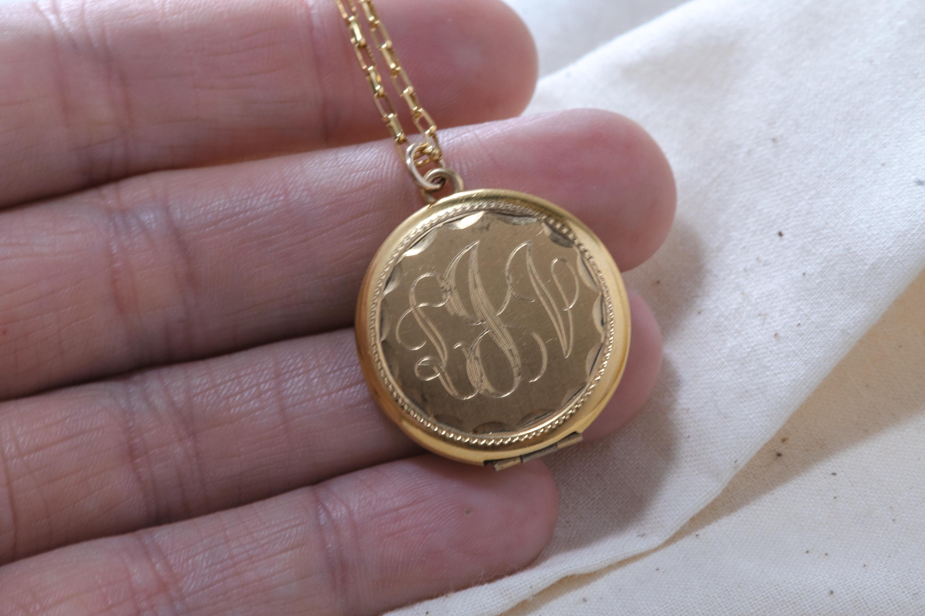 Vintage Monogram Locket