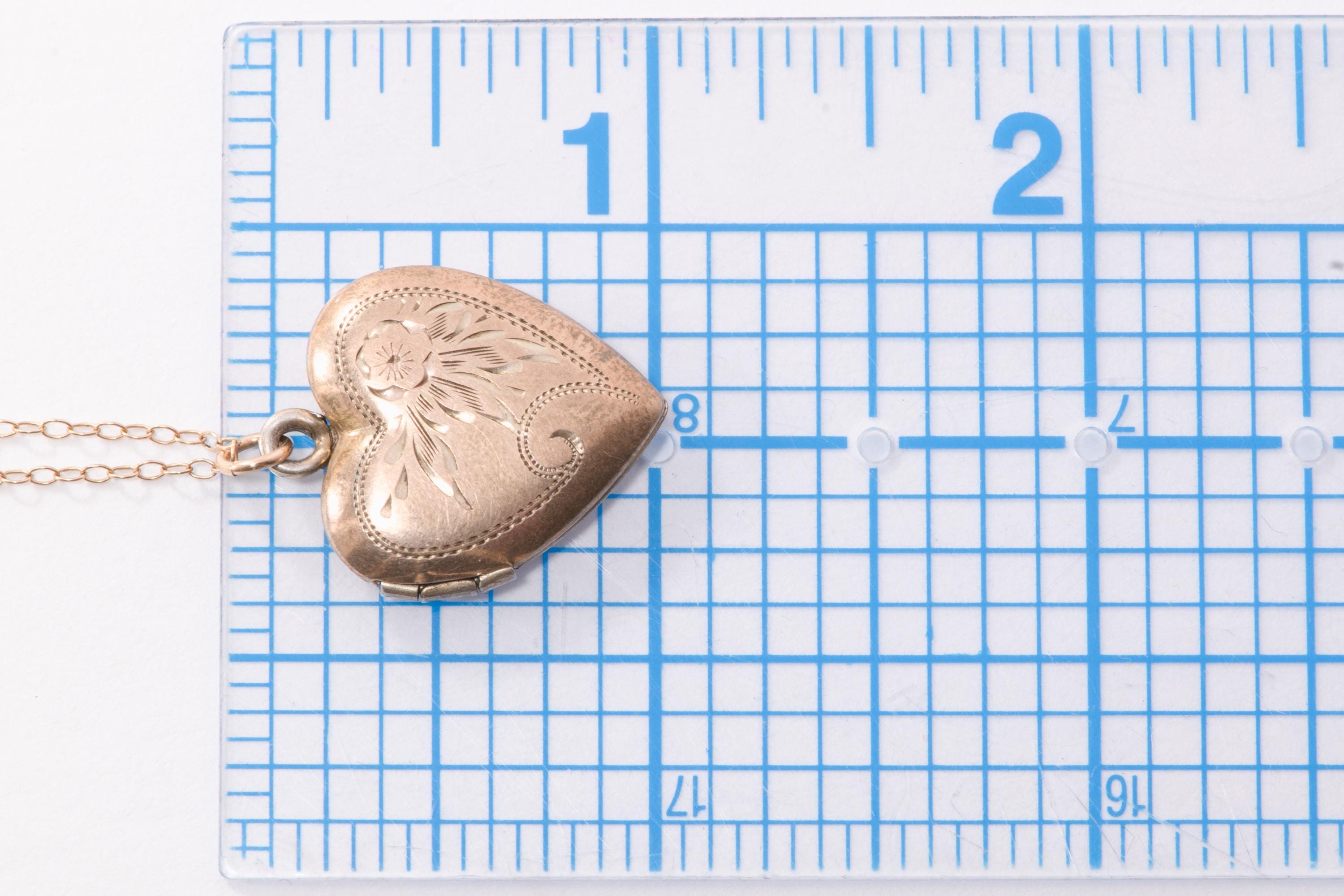 Vintage Gold Fill Heart Locket Necklace