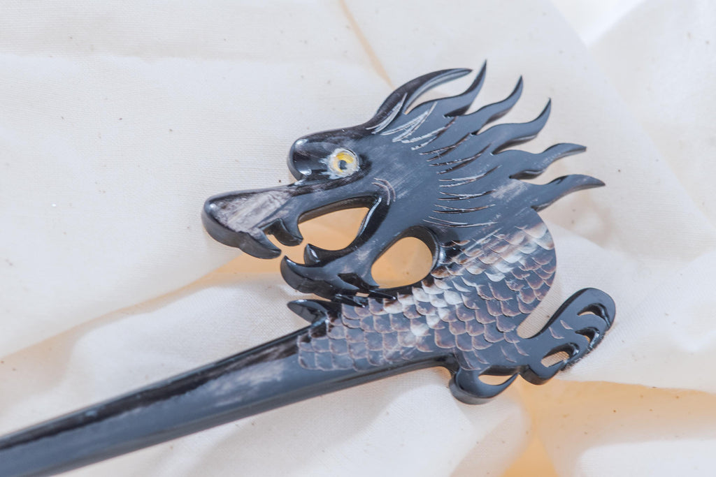 Vintage Black Dragon Hair Stick