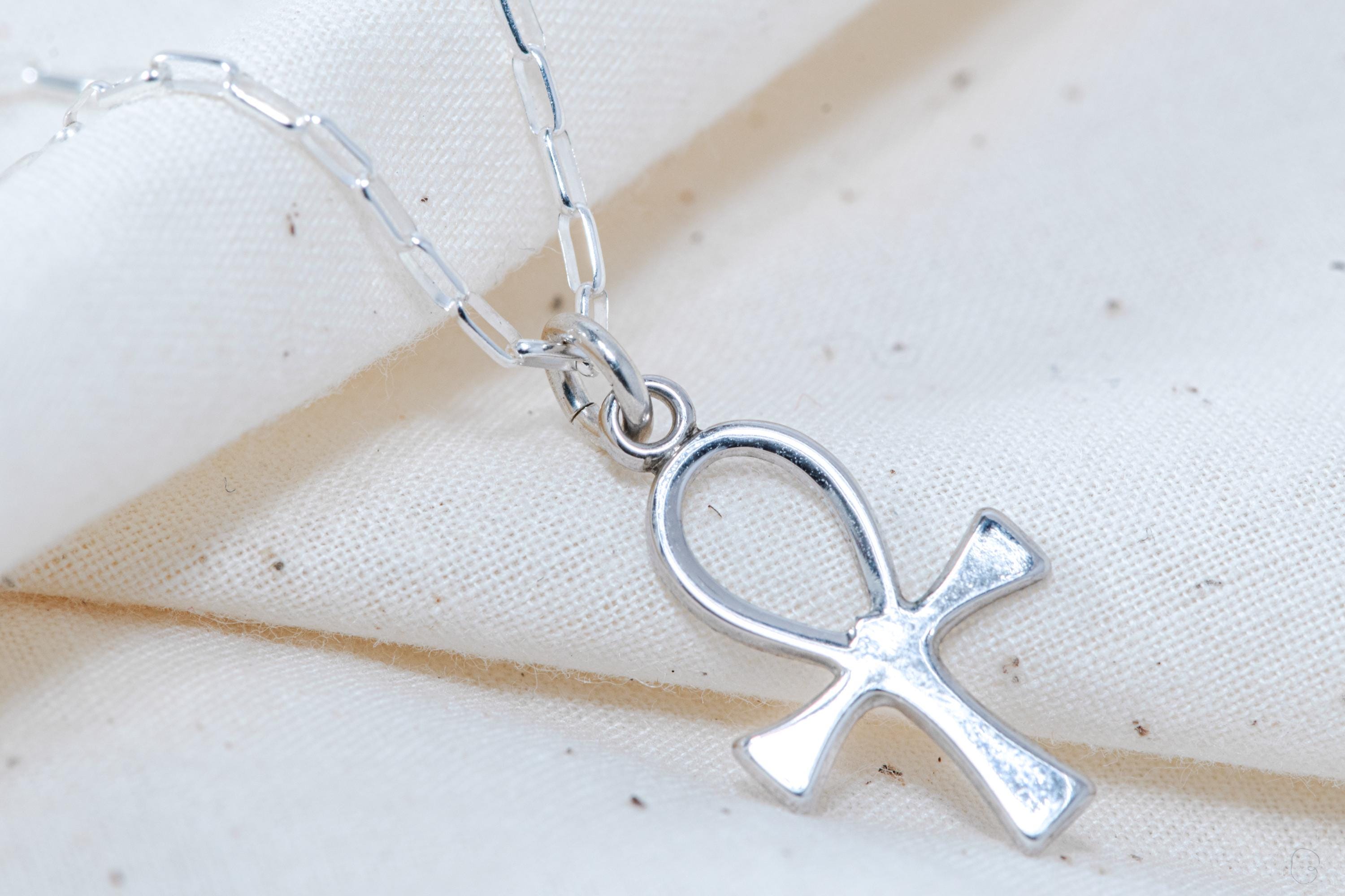 Vintage Sterling Silver Ankh Jewelry Set