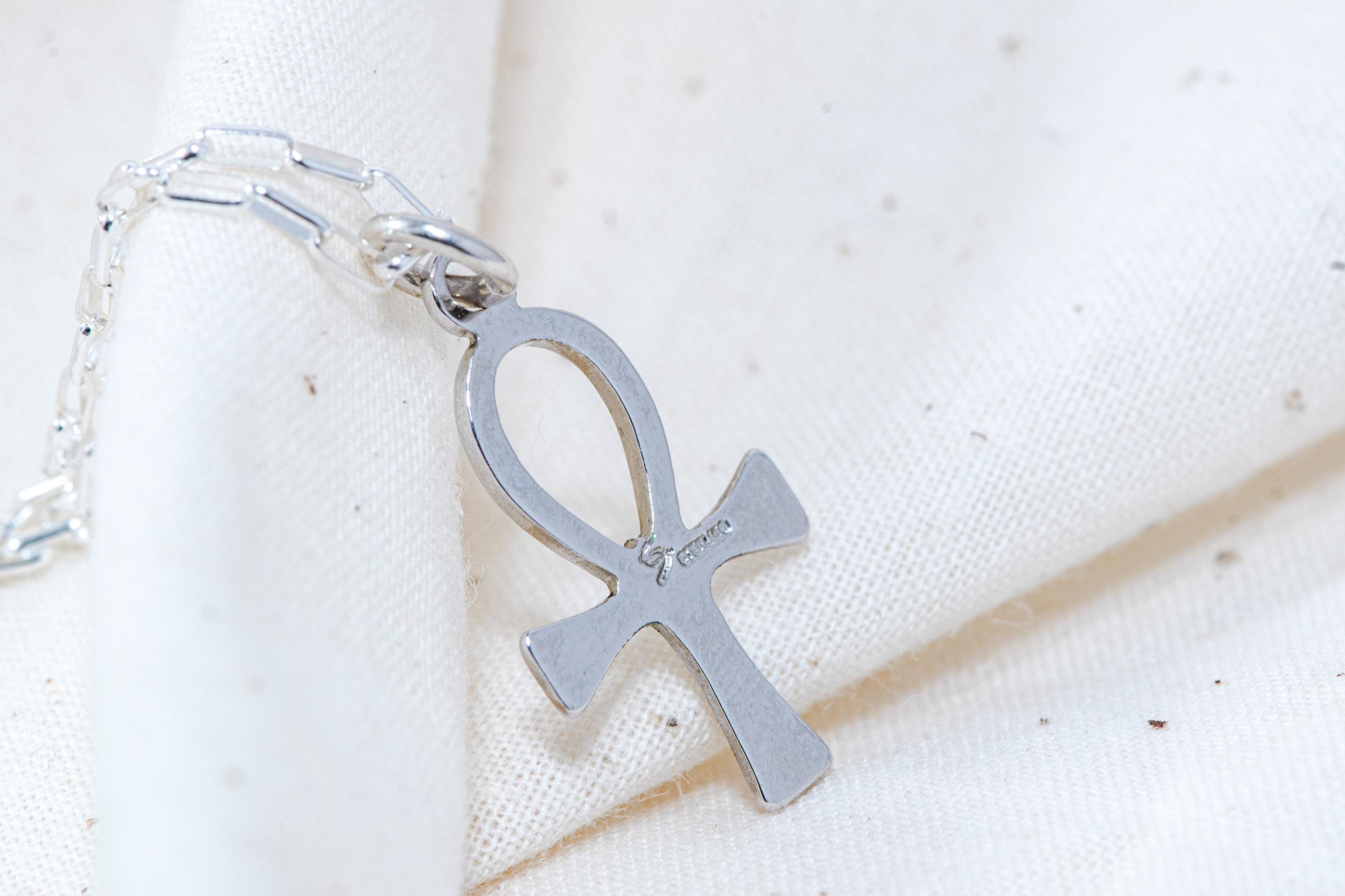 Vintage Sterling Silver Ankh Necklace