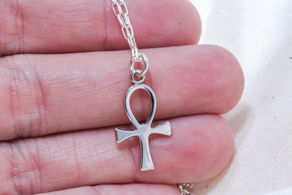 Vintage Sterling Silver Ankh Necklace