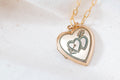 Etched Gold Fill Heart Locket Necklace  Vintage Keepsake Jewelry