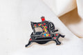 Vintage Sewing Machine Enamel Pin  Clotilde #3 Toy 1910, Quilter Gift