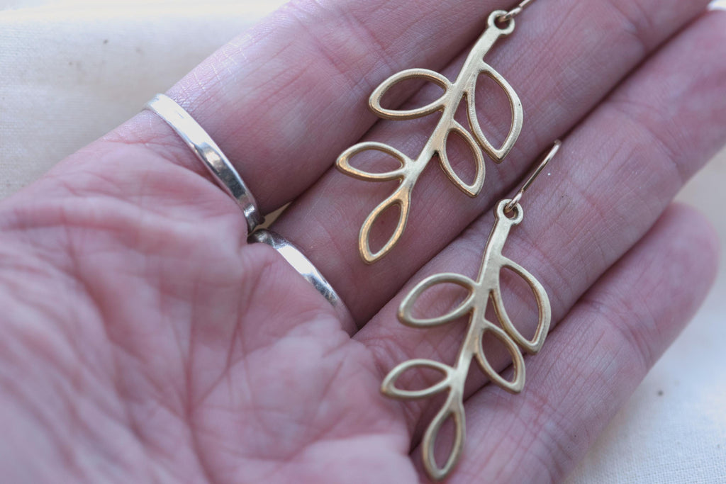 Vintage Leaf Earrings