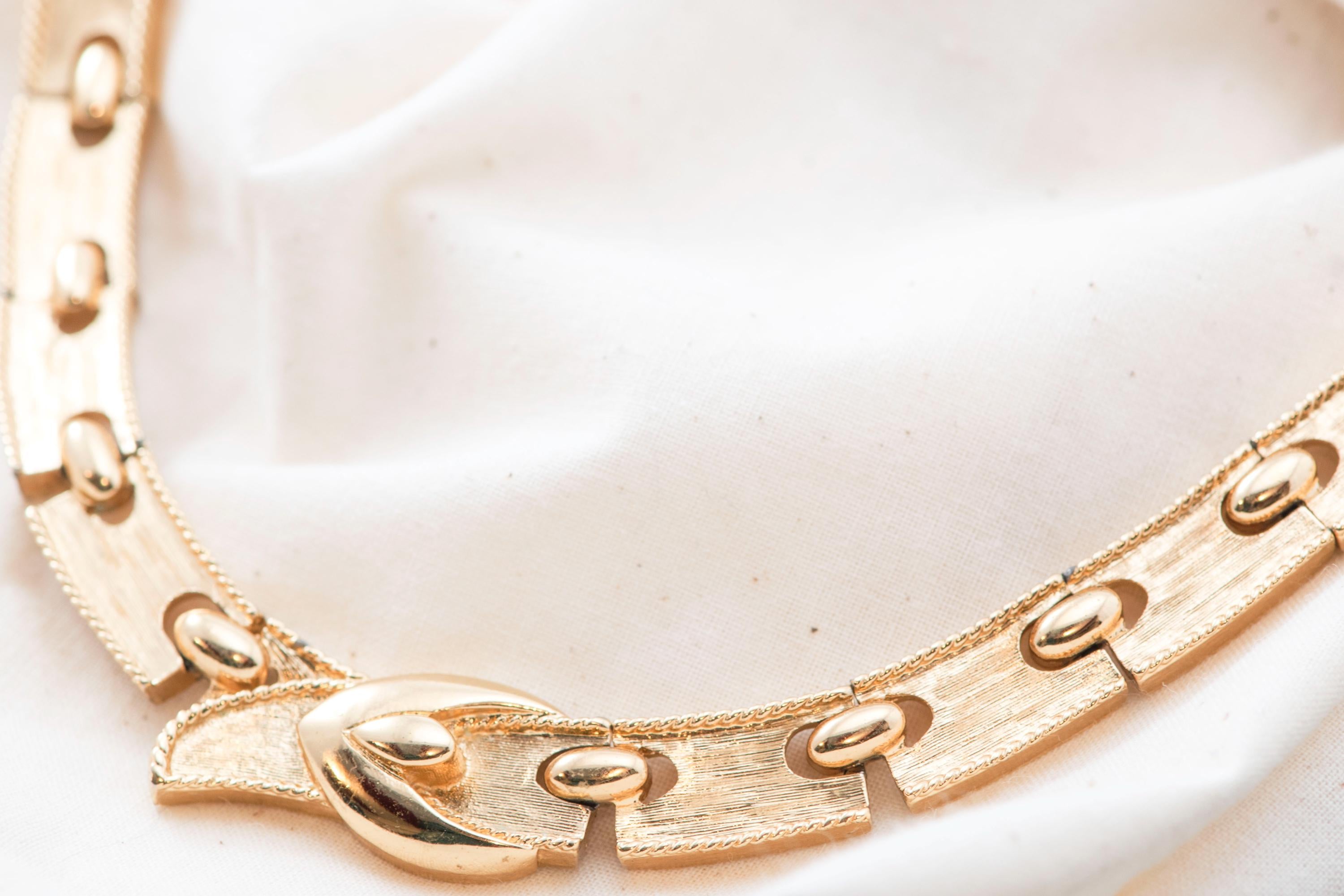 Vintage Monet Buckle Necklace