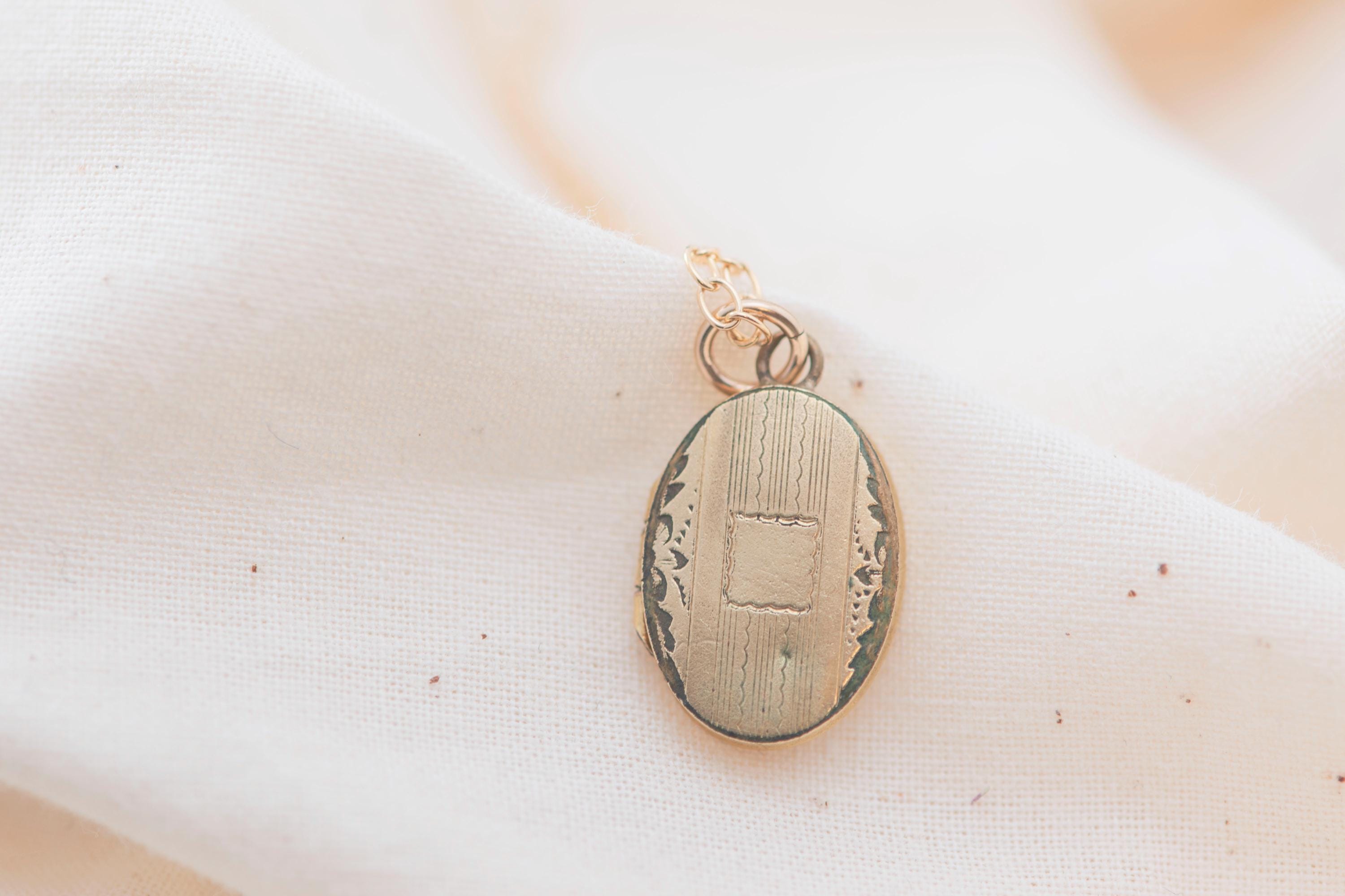 Antique Oval Locket Necklace