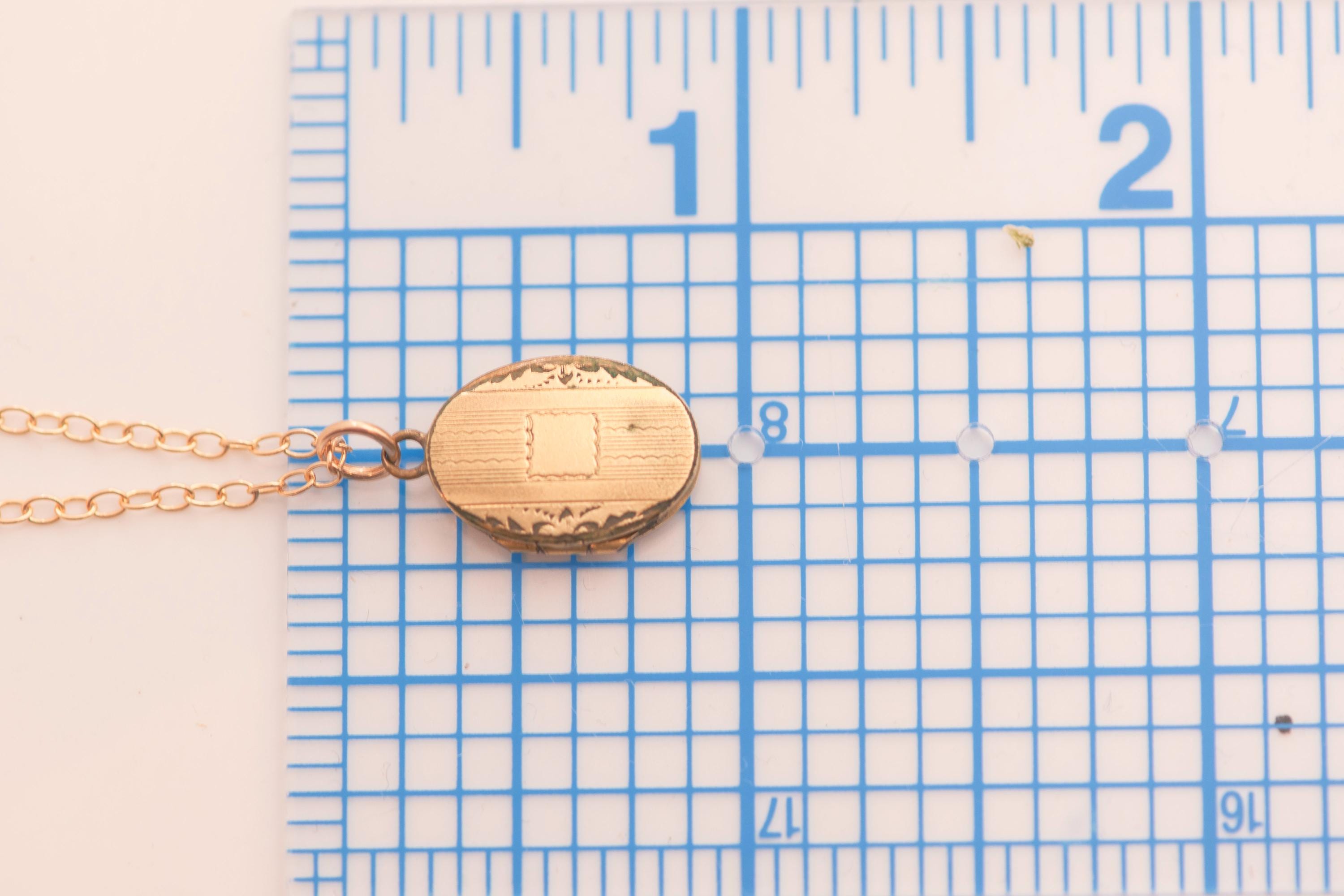 Antique Oval Locket Necklace