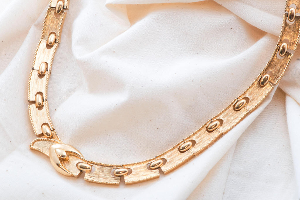 Vintage Monet Buckle Necklace