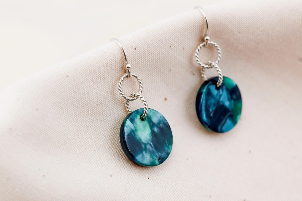 Vintage Green Drop Earrings