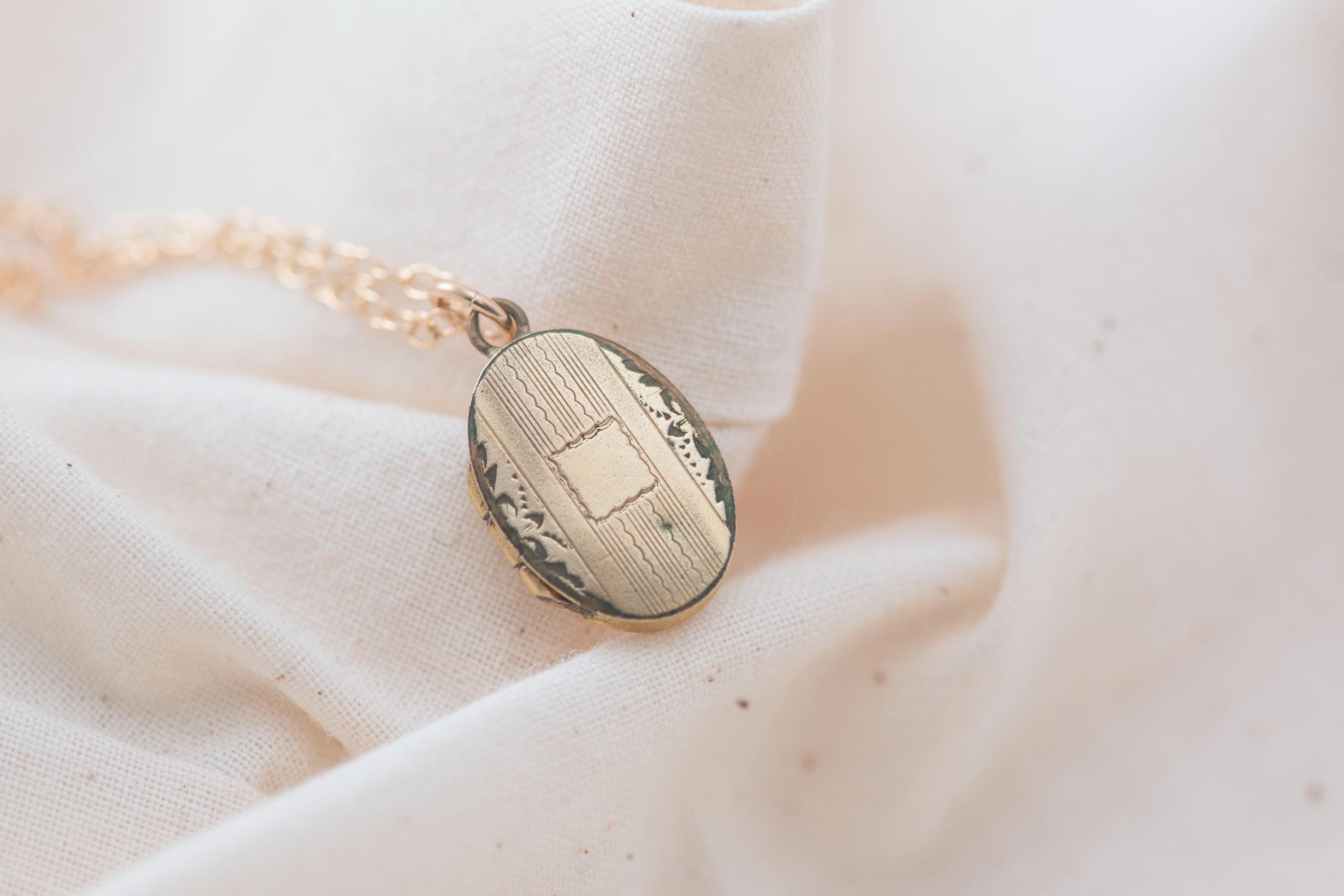 Antique Oval Locket Necklace