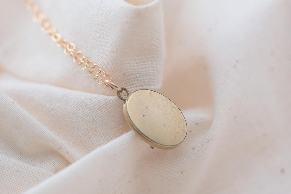 Antique Oval Locket Necklace
