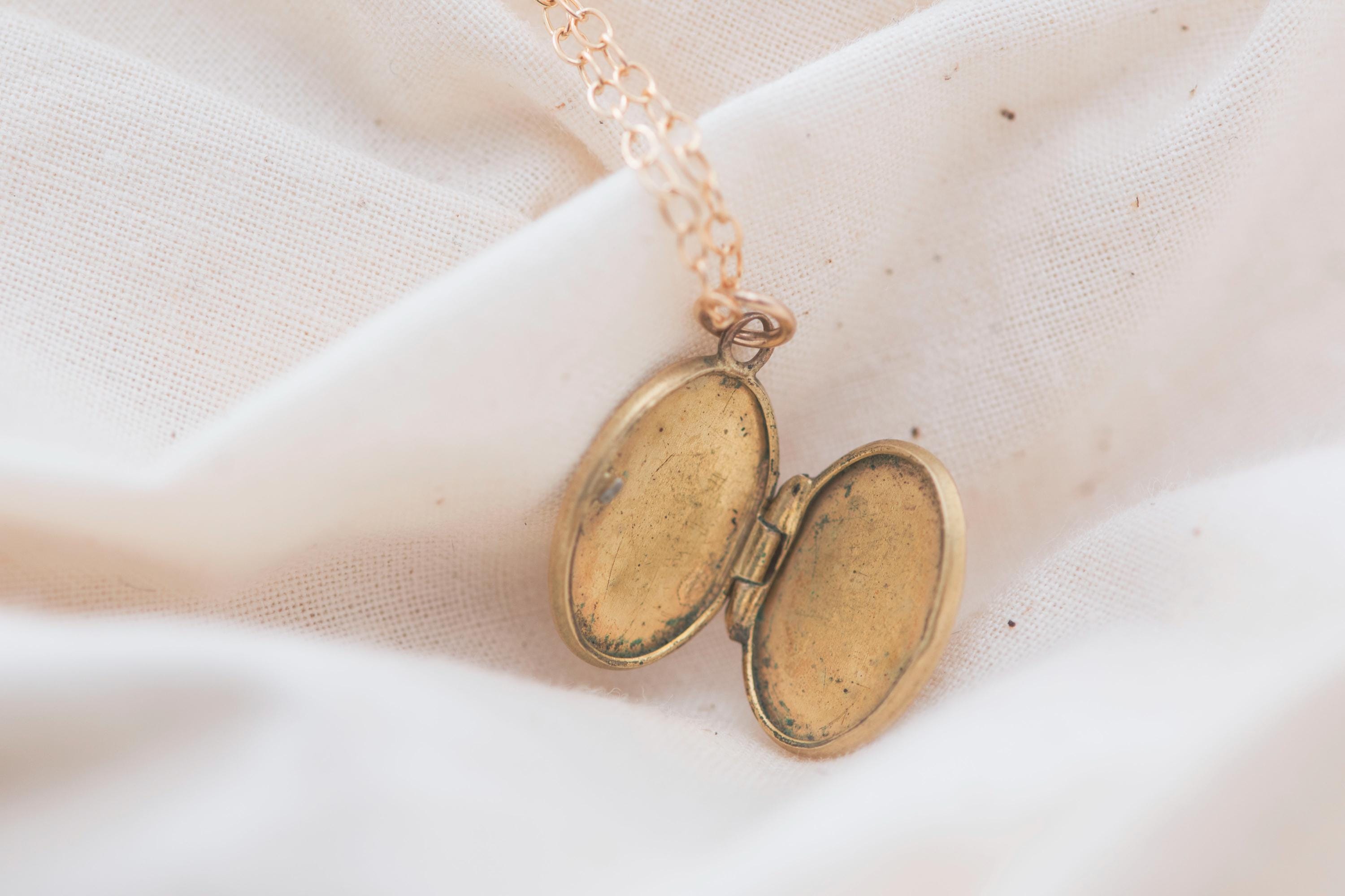Antique Oval Locket Necklace