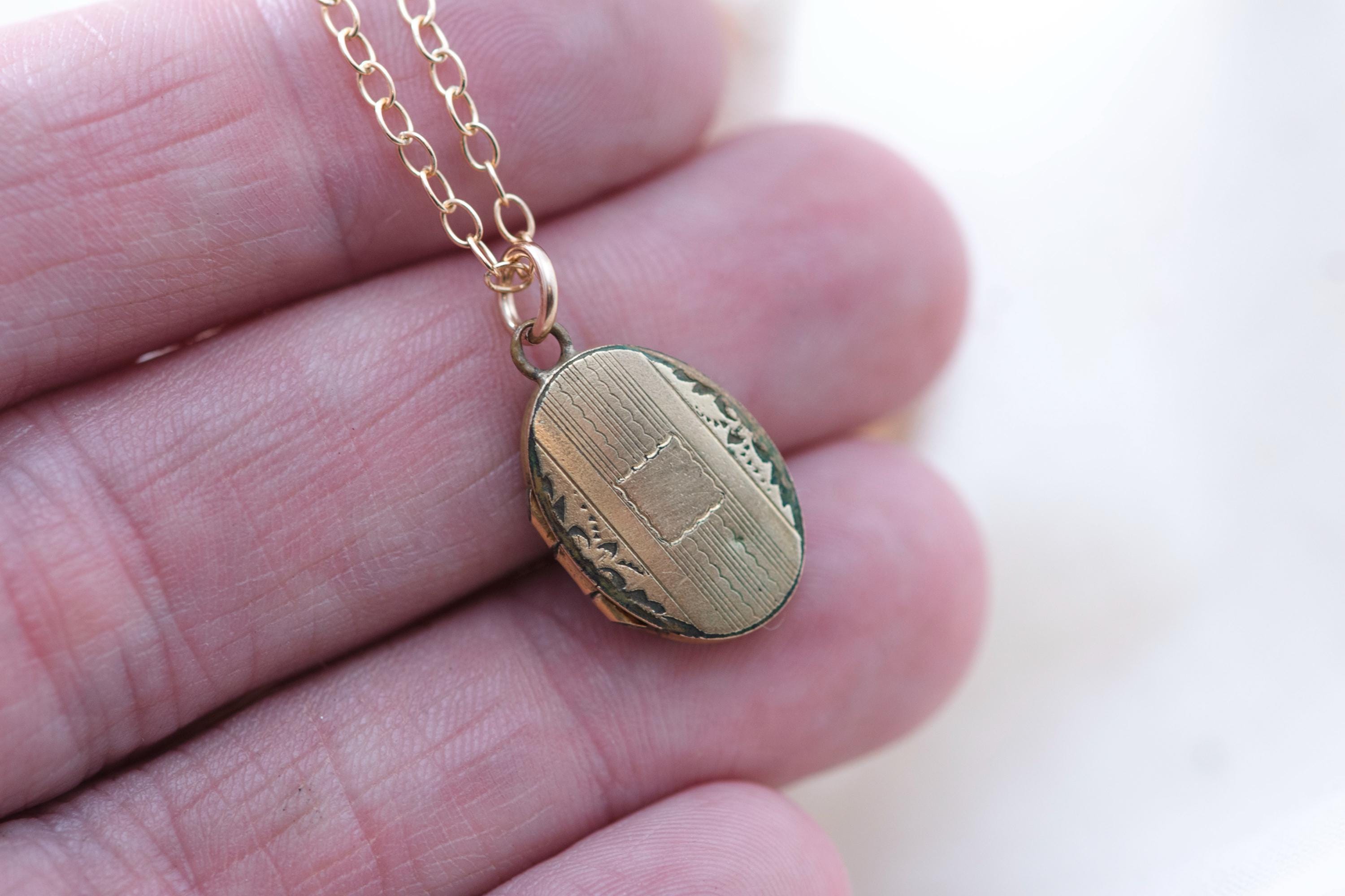 Antique Oval Locket Necklace