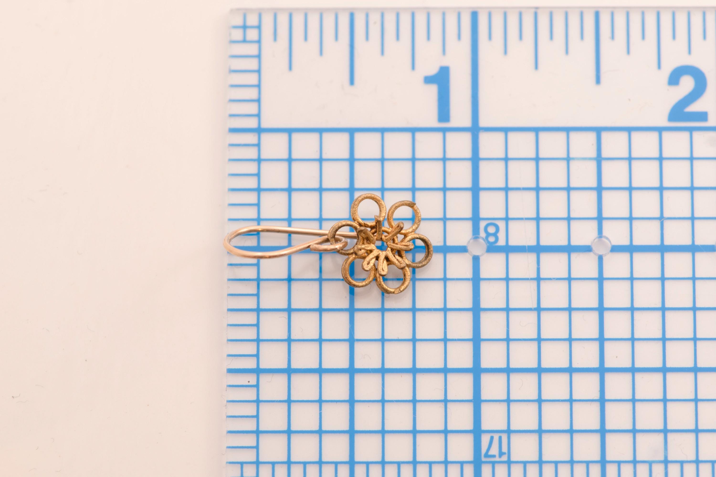 Vintage Mexican Filigree Flower Earrings