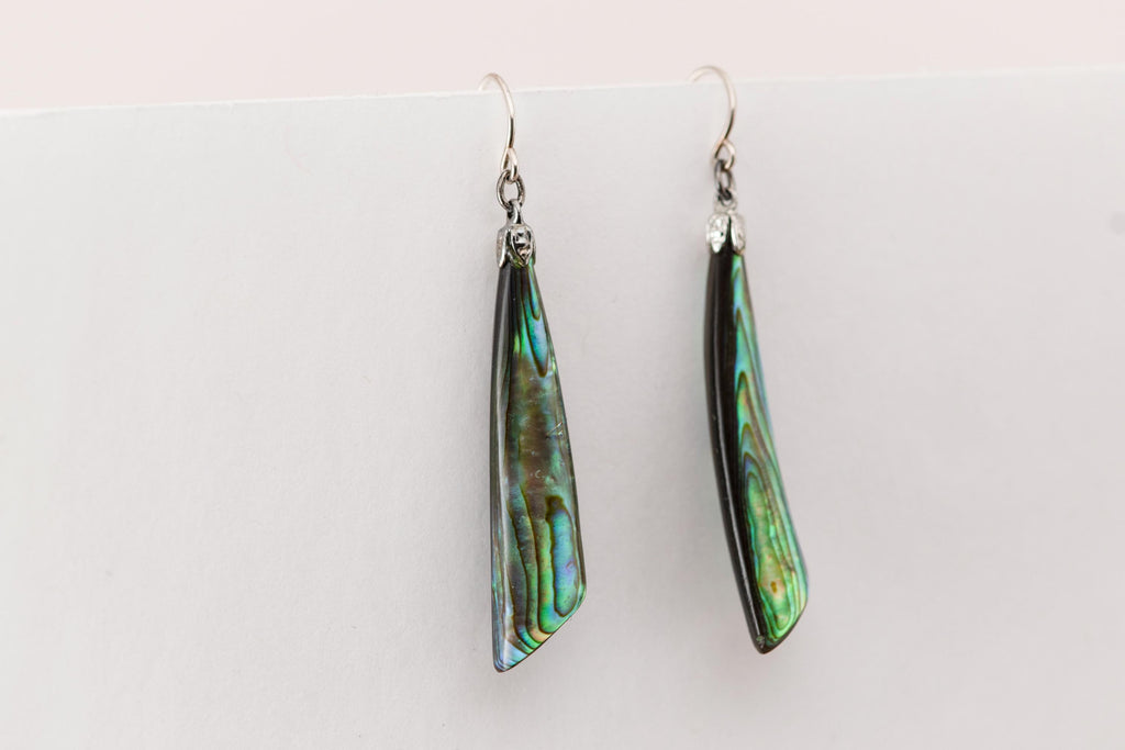 Vintage Abalone Shell Drop Earrings
