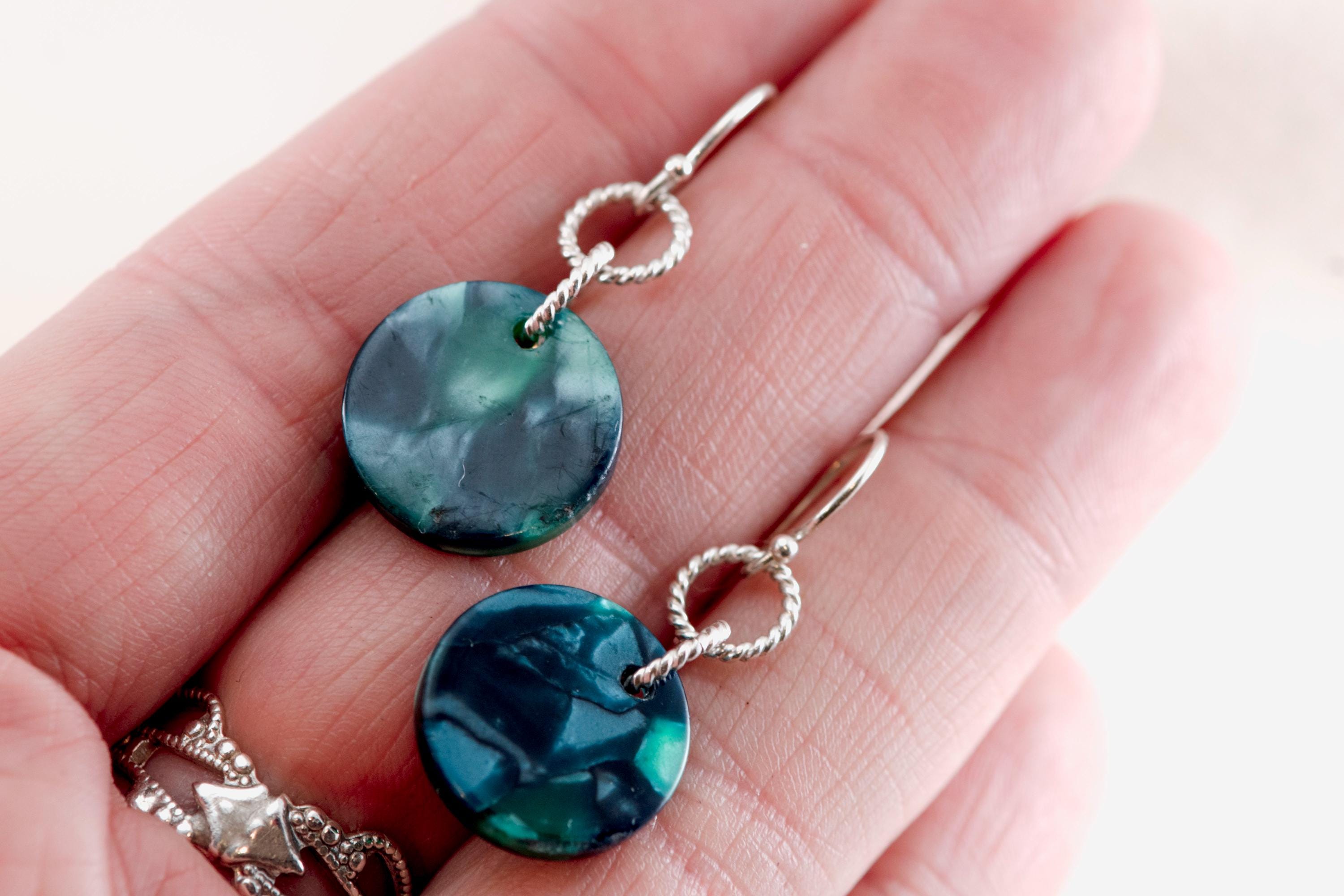 Vintage Green Drop Earrings