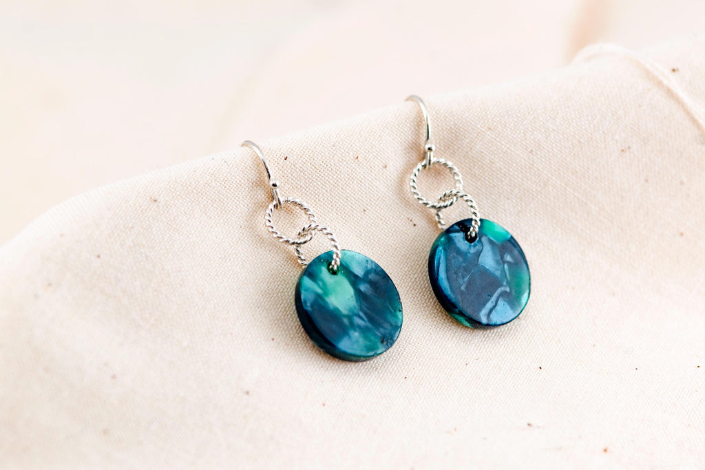 Vintage Green Drop Earrings