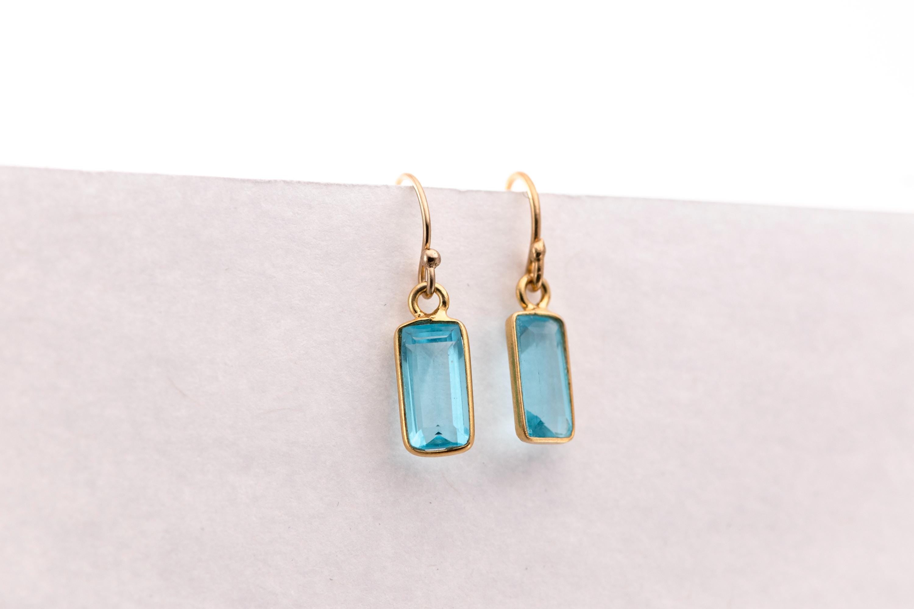 Blue Topaz Vermeil Earrings