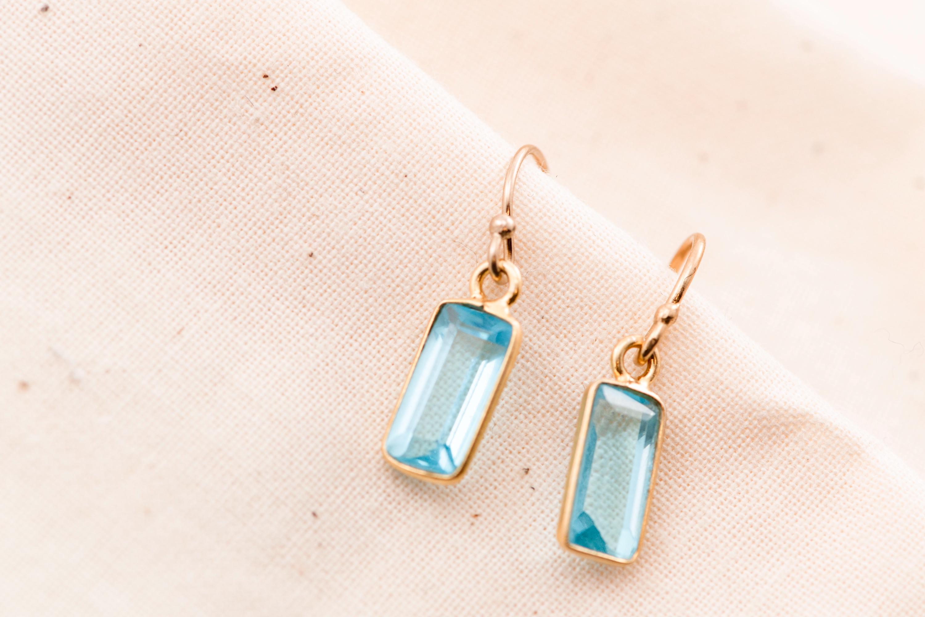 Blue Topaz Vermeil Earrings
