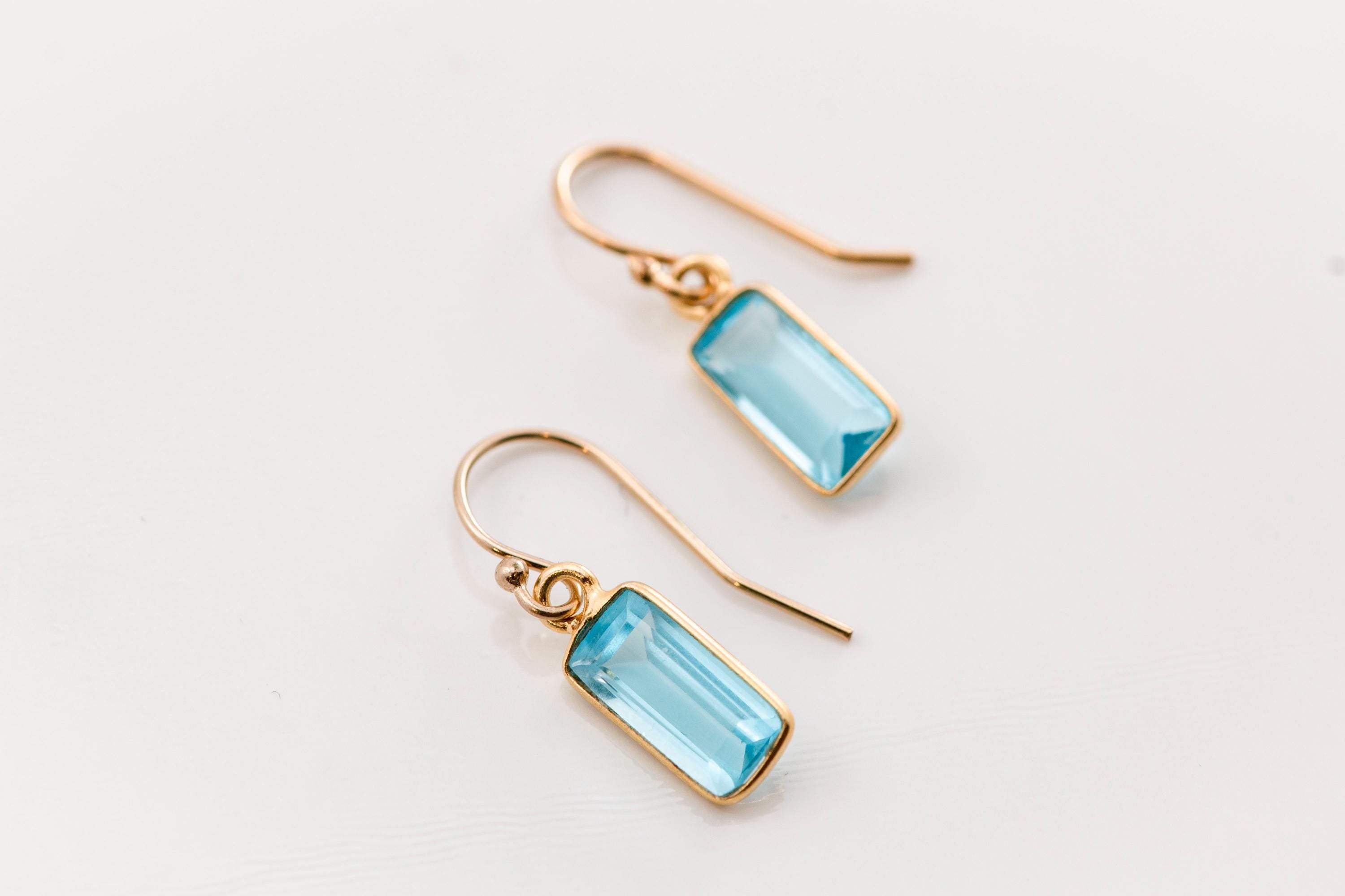 Blue Topaz Vermeil Earrings