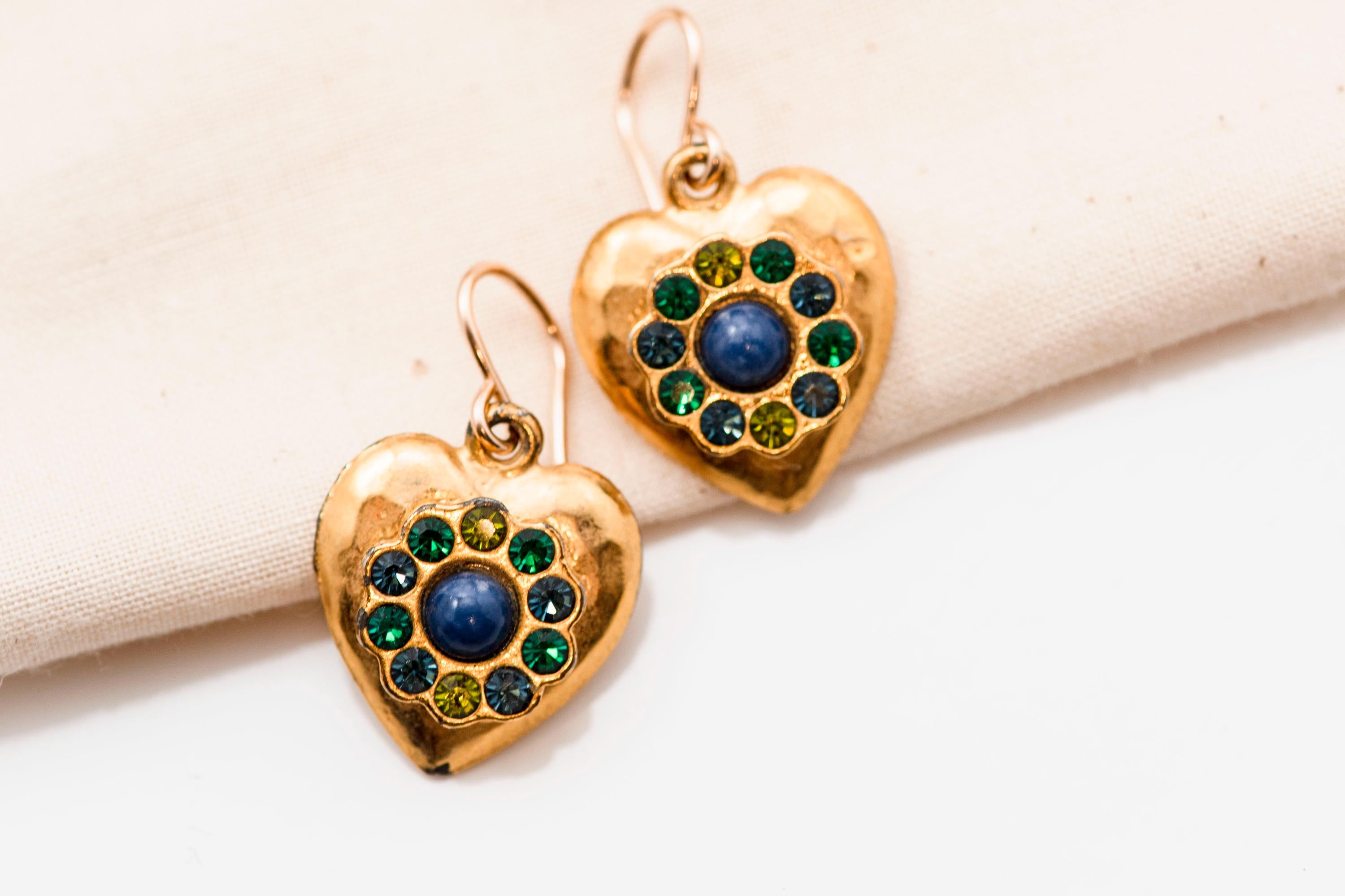 Vintage Heart Earrings