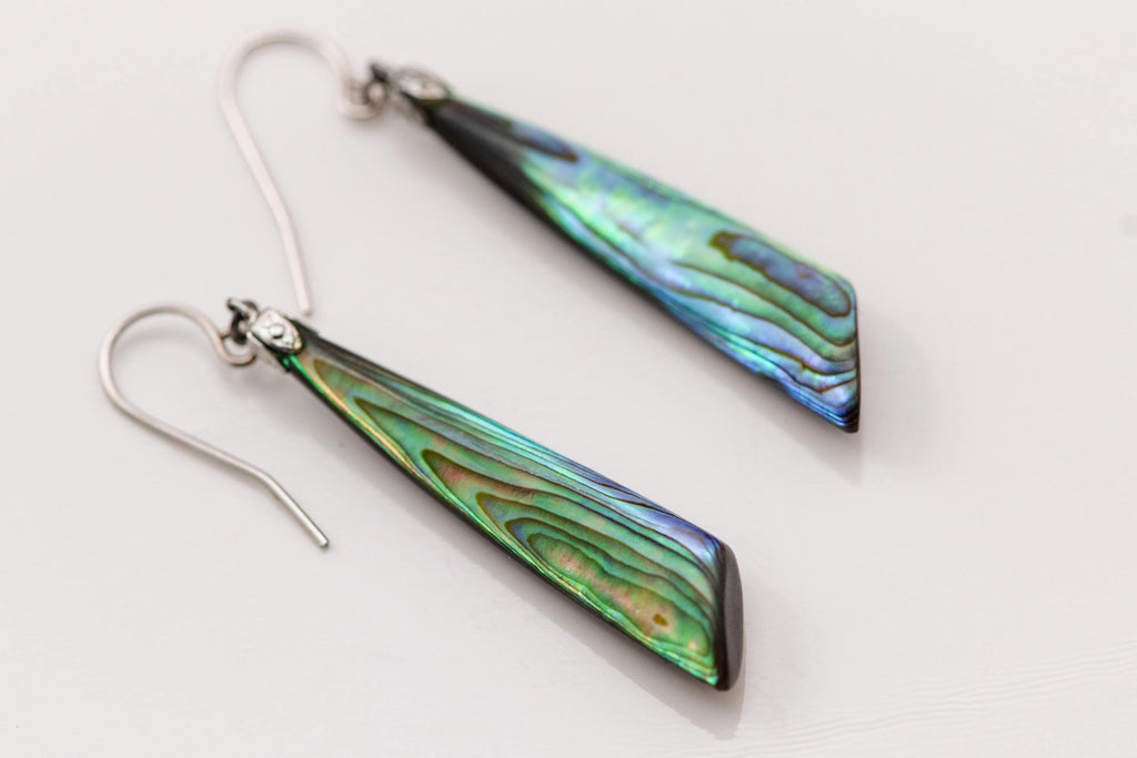 Vintage Abalone Shell Drop Earrings