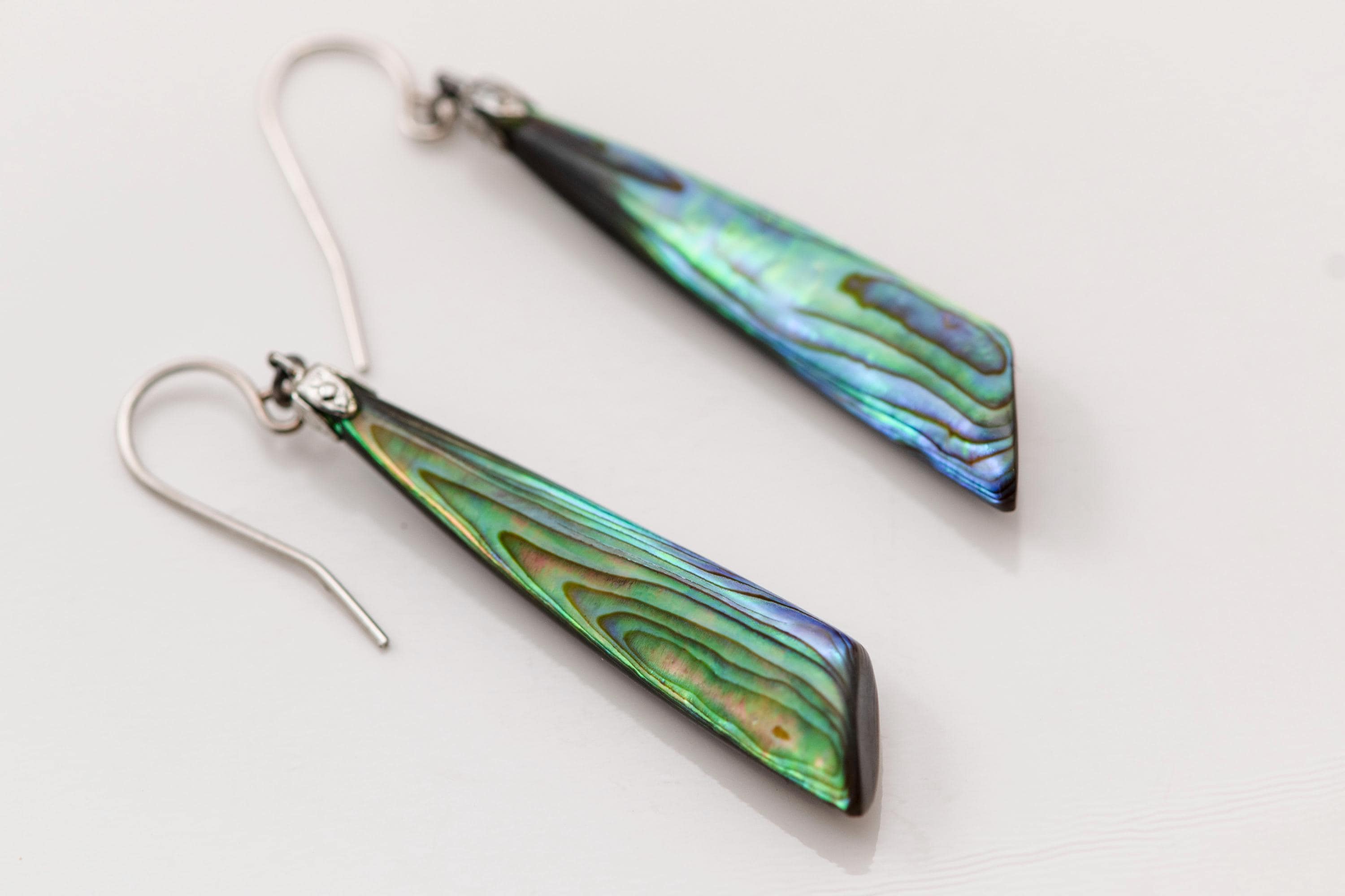 Vintage Abalone Shell Drop Earrings