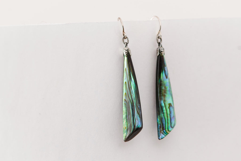 Vintage Abalone Shell Drop Earrings