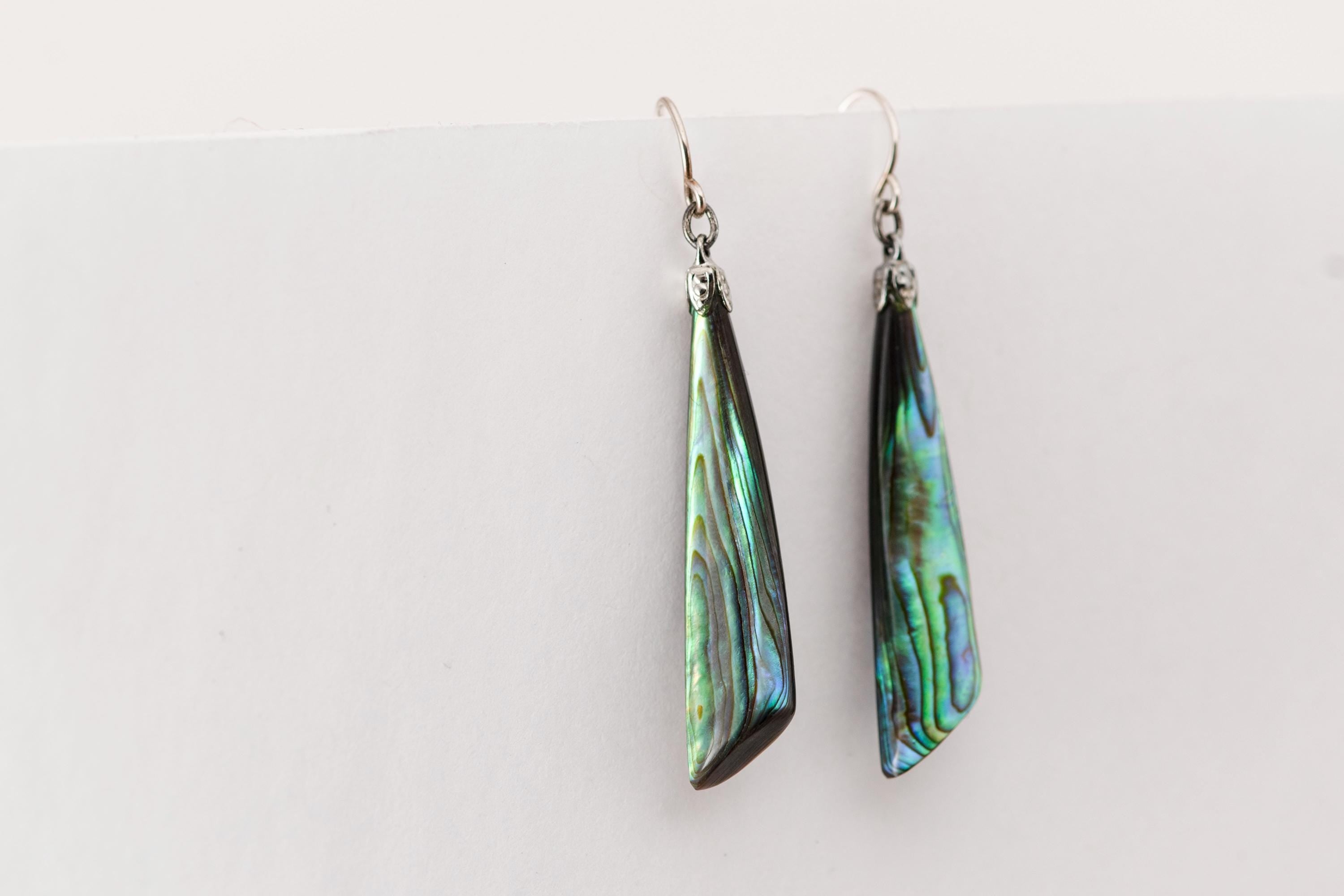 Vintage Abalone Shell Drop Earrings