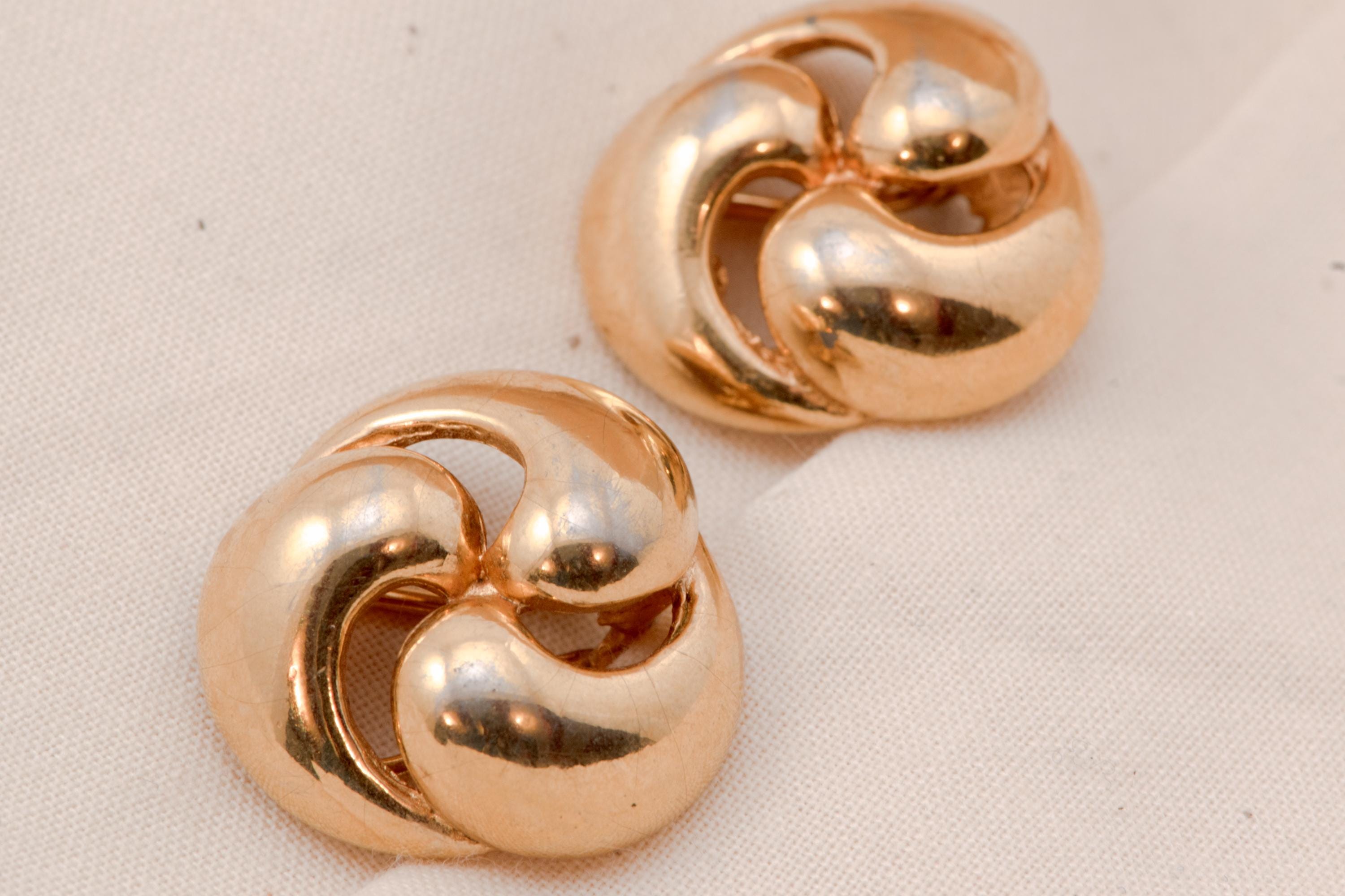 Vintage Knot Clip On Earrings