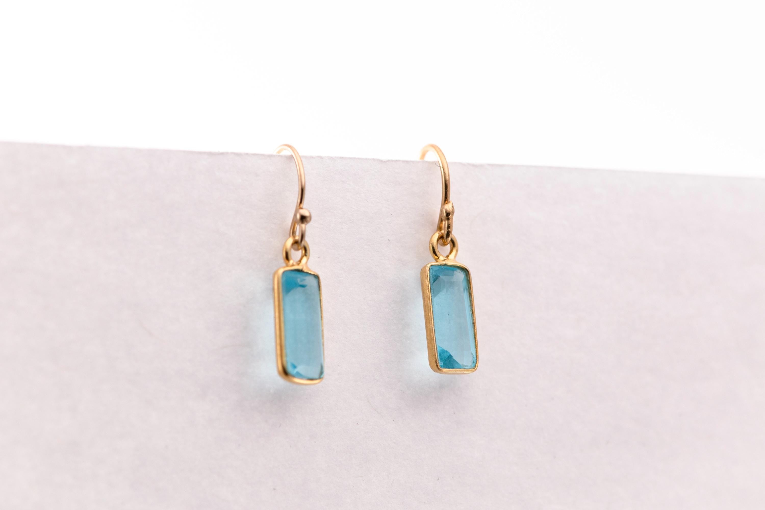Blue Topaz Vermeil Earrings