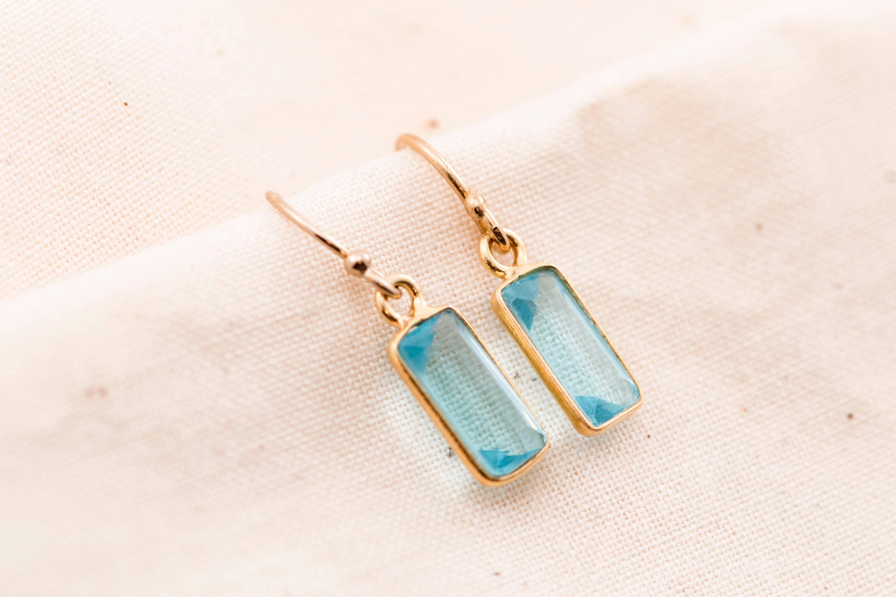 Blue Topaz Vermeil Earrings