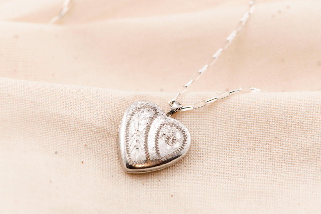 Vintage Heart Locket Necklace