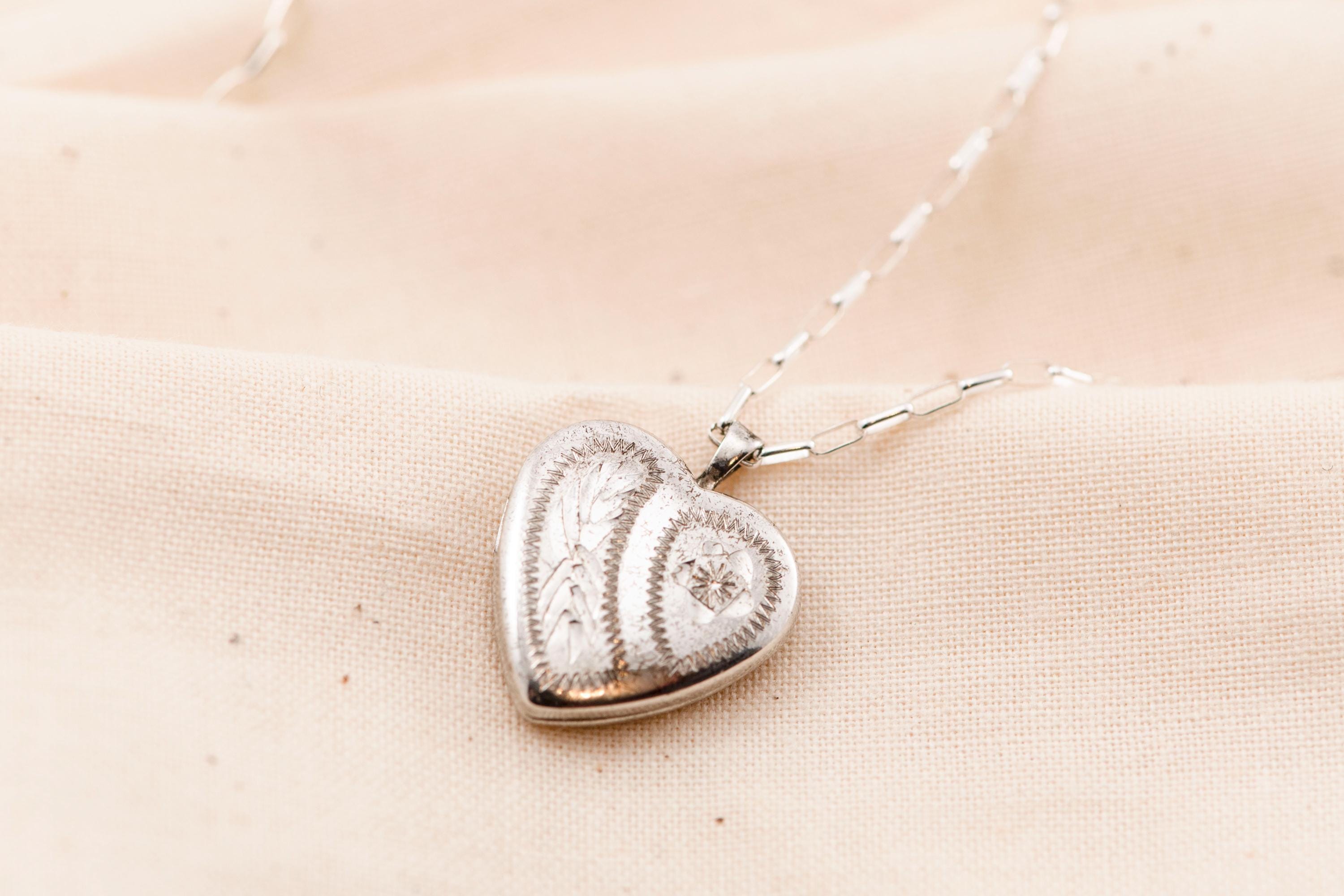 Vintage Heart Locket Necklace