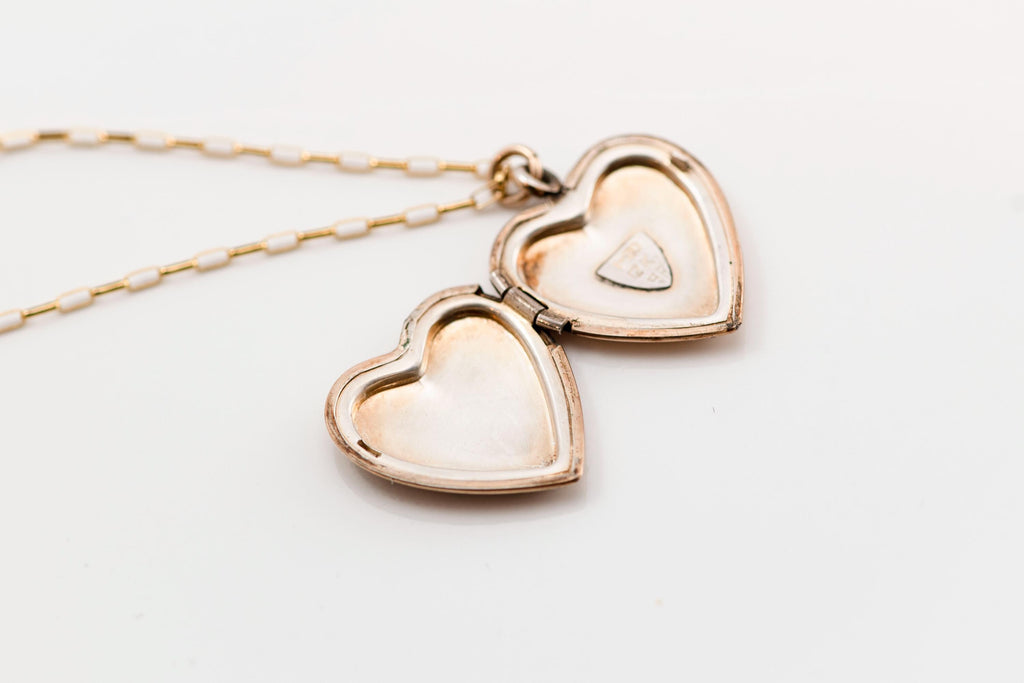 Antique Etched Heart Locket