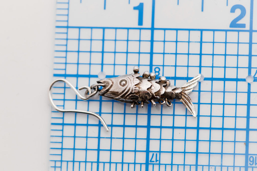 Vintage Articulated Fish Earrings