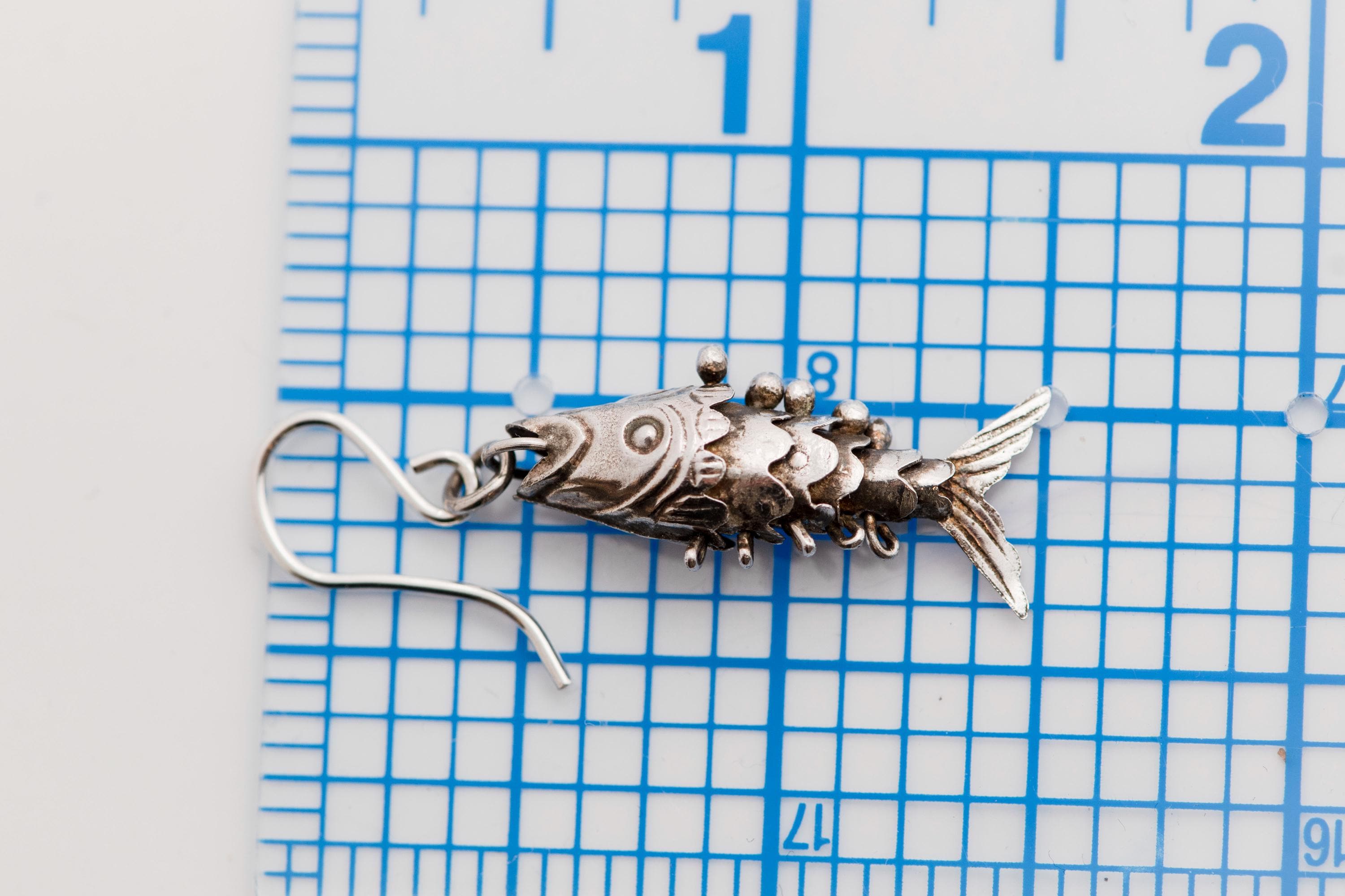 Vintage Articulated Fish Earrings