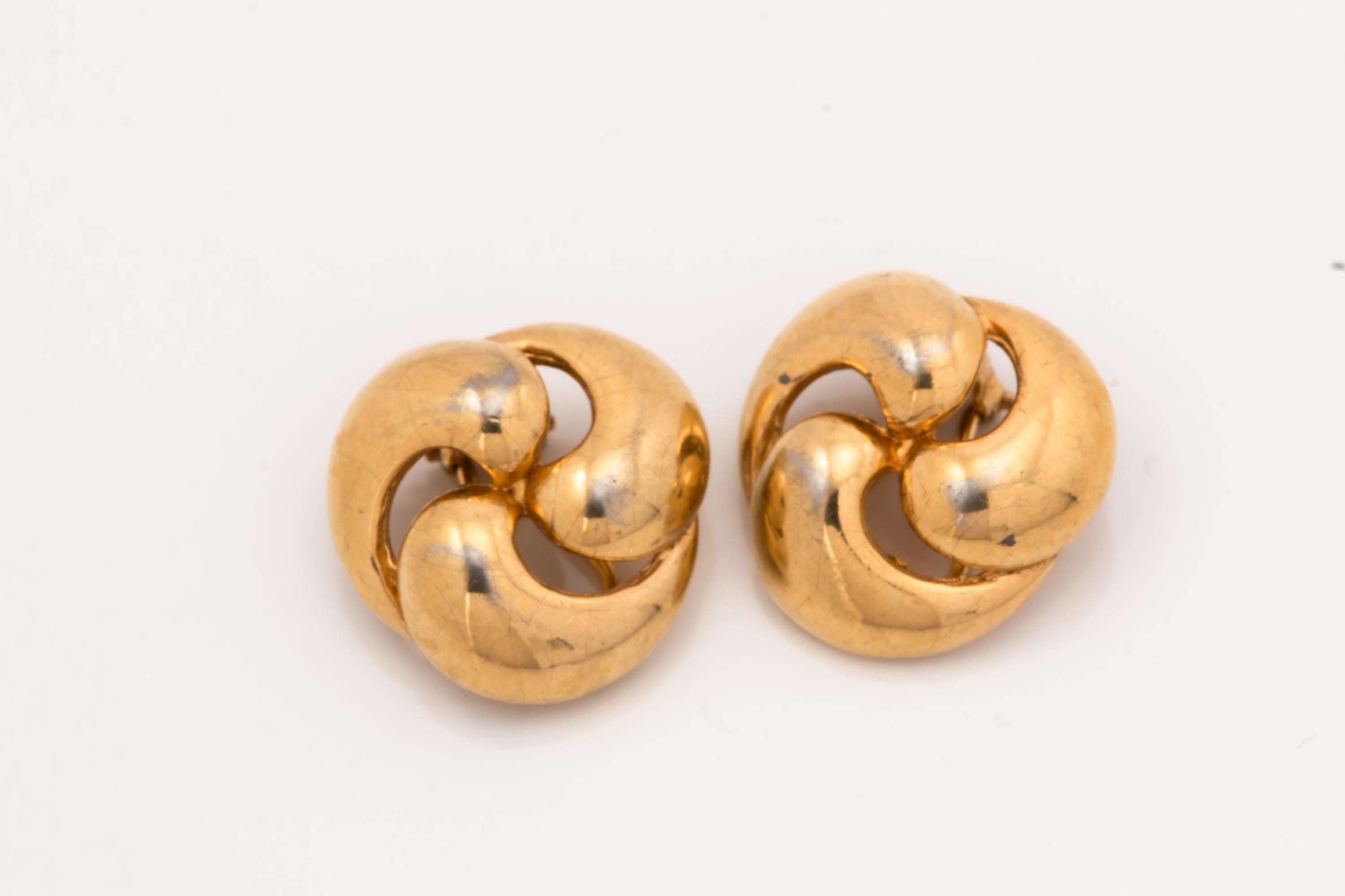 Vintage Knot Clip On Earrings