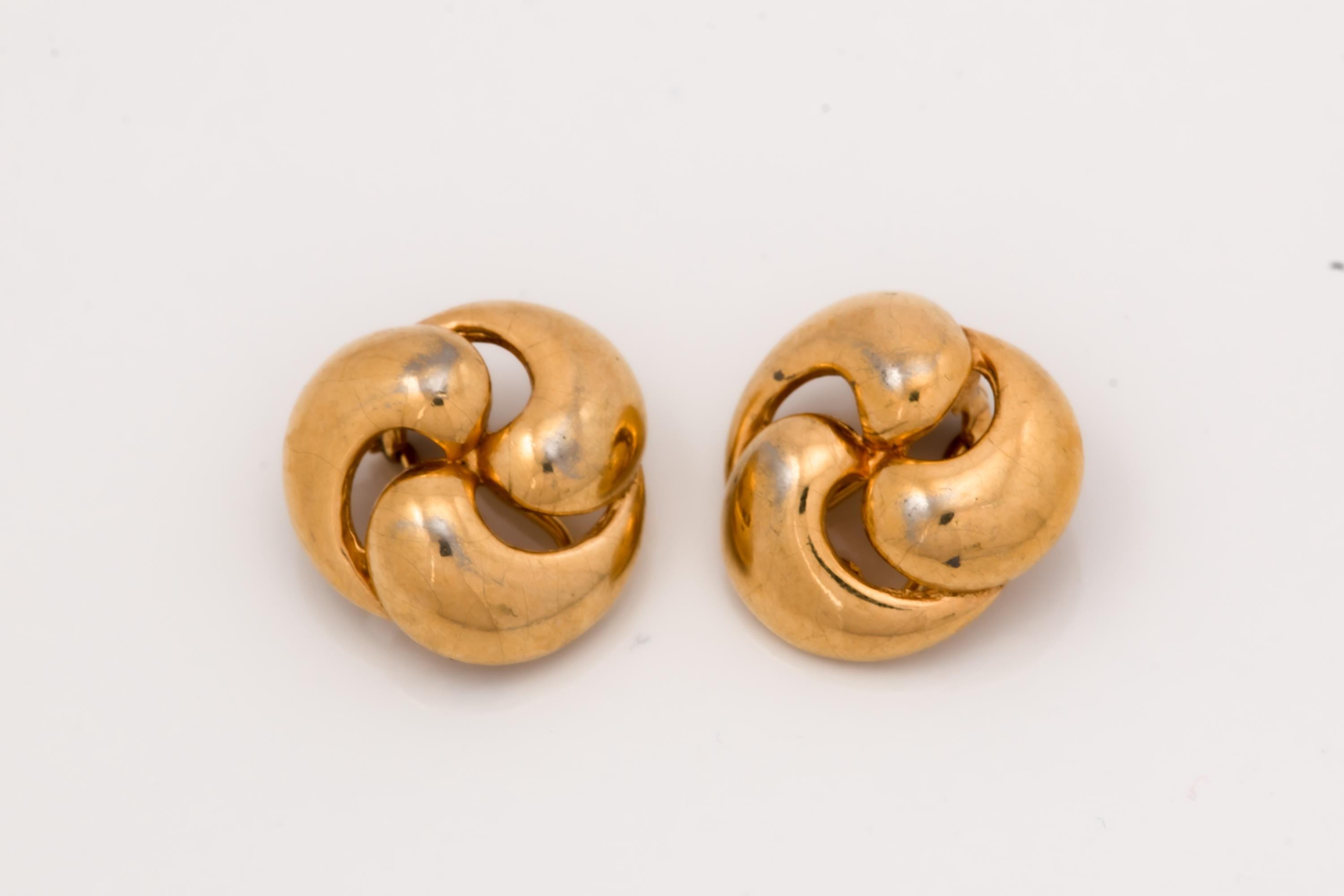 Vintage Knot Clip On Earrings