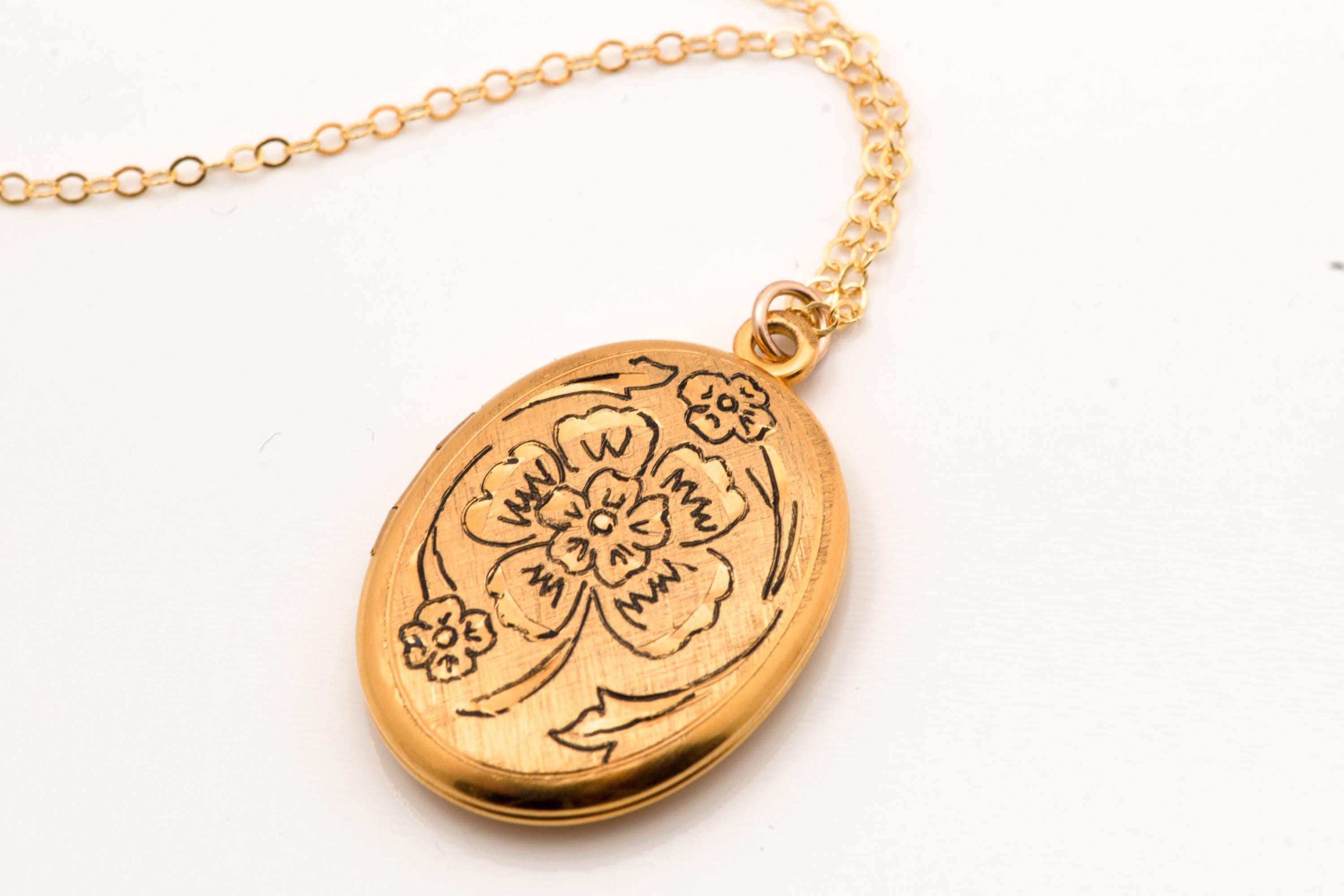 Vintage Black Enamel Locket