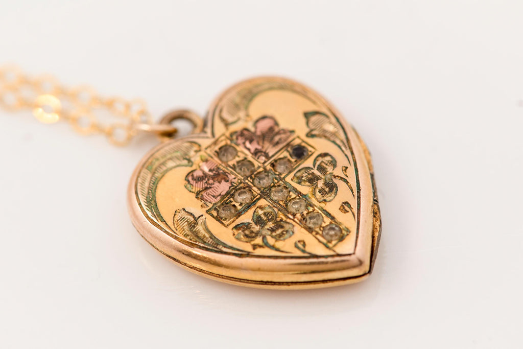 Vintage Cross Heart Locket