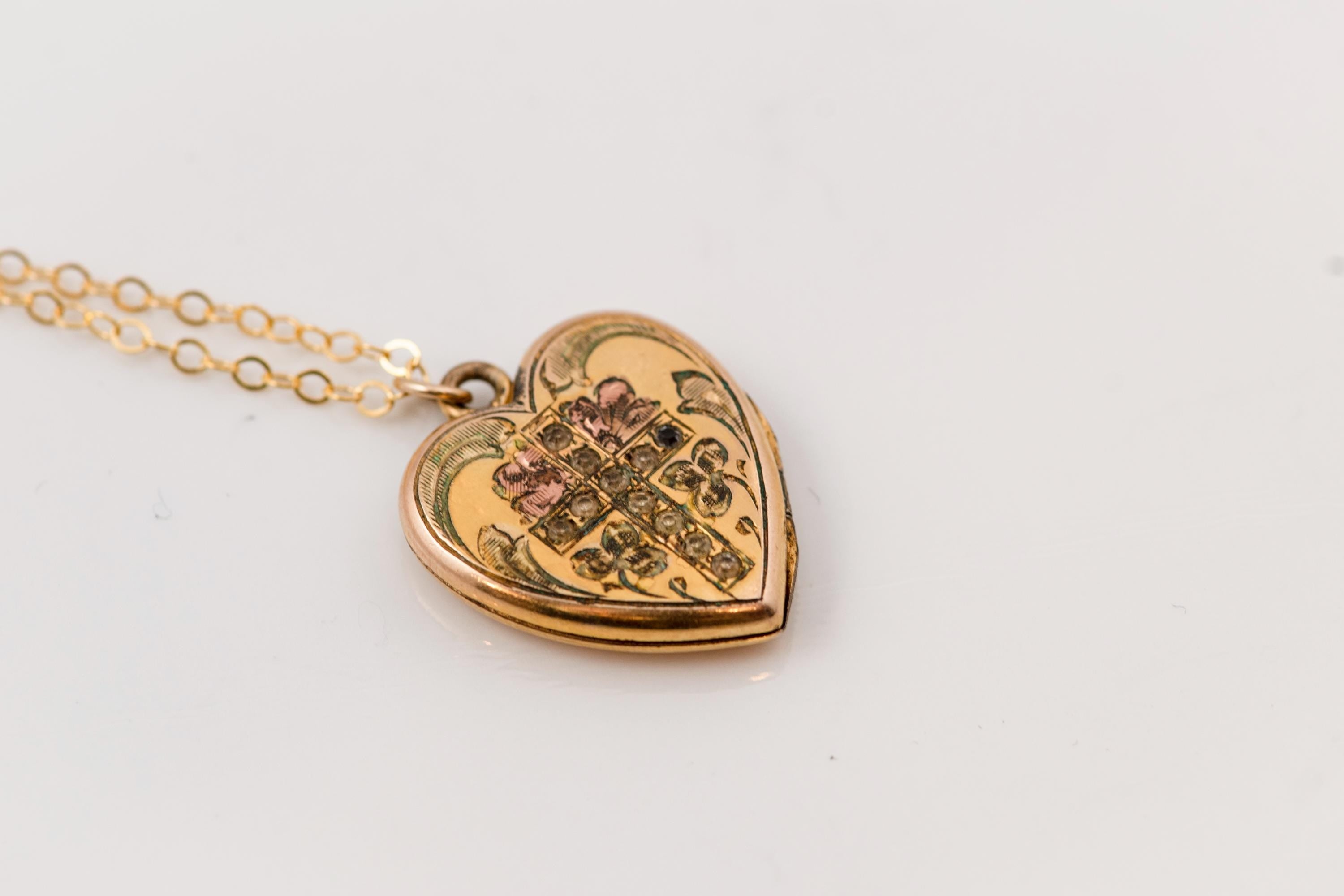 Vintage Cross Heart Locket