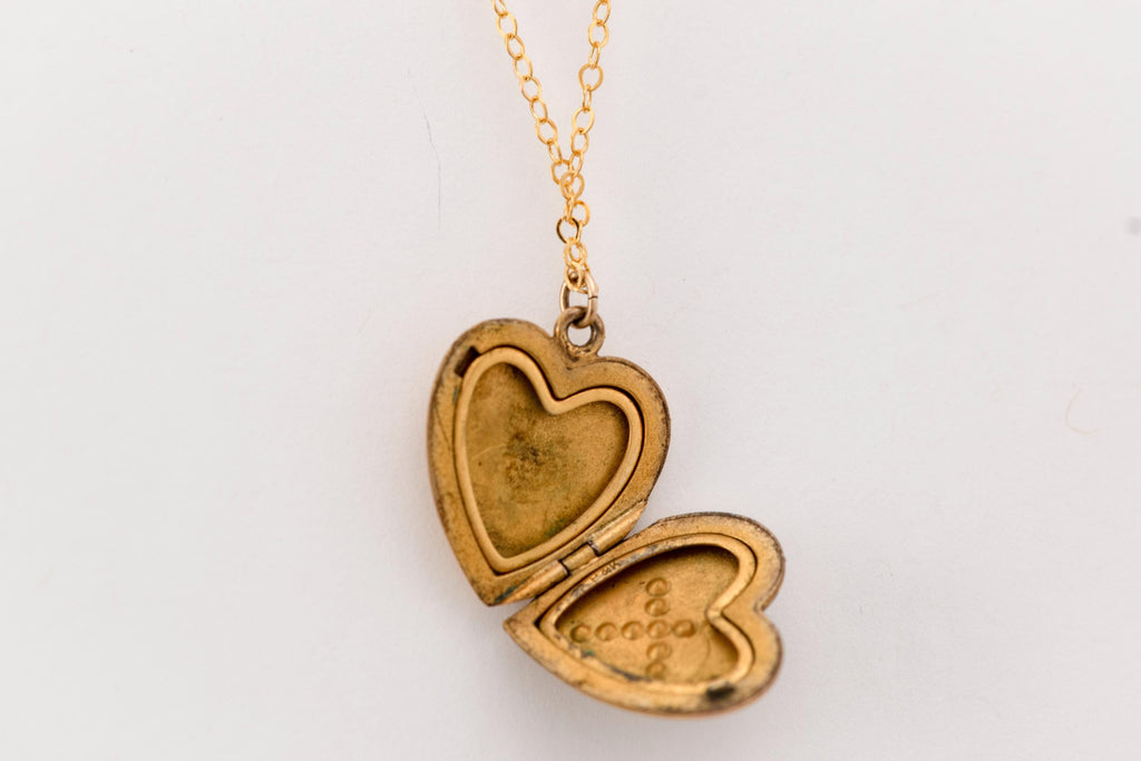 Vintage Cross Heart Locket