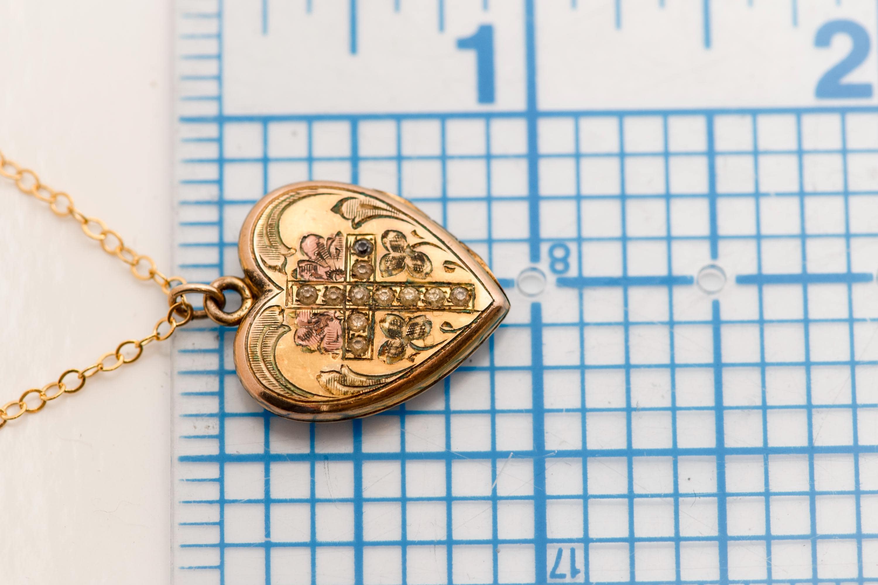 Vintage Cross Heart Locket