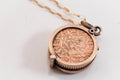 Antique Rolled Gold Locket Necklace | 1900s Keepsake, 14K Gold Fill Chain